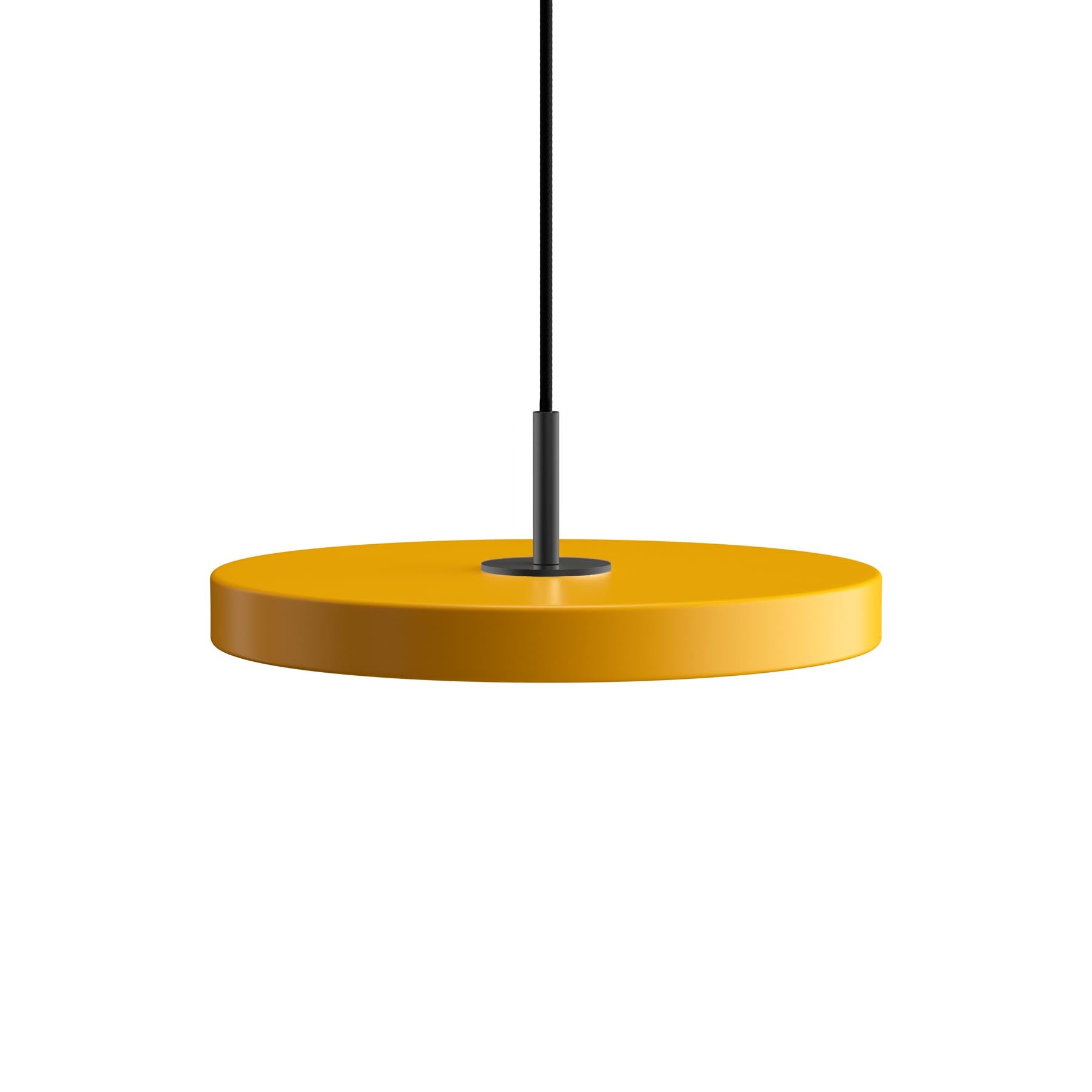 Elegante Asteria Mini Pendellampe in Saffron Yellow, ideal für moderne Innenräume und als dekoratives Highlight in jedem Raum.