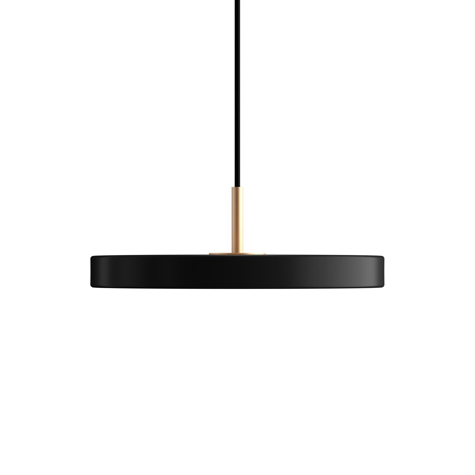Elegante Asteria Mini Pendellampe in Saffron Yellow, ideal für moderne Innenräume und sorgt für ein warmes, gemütliches Licht.