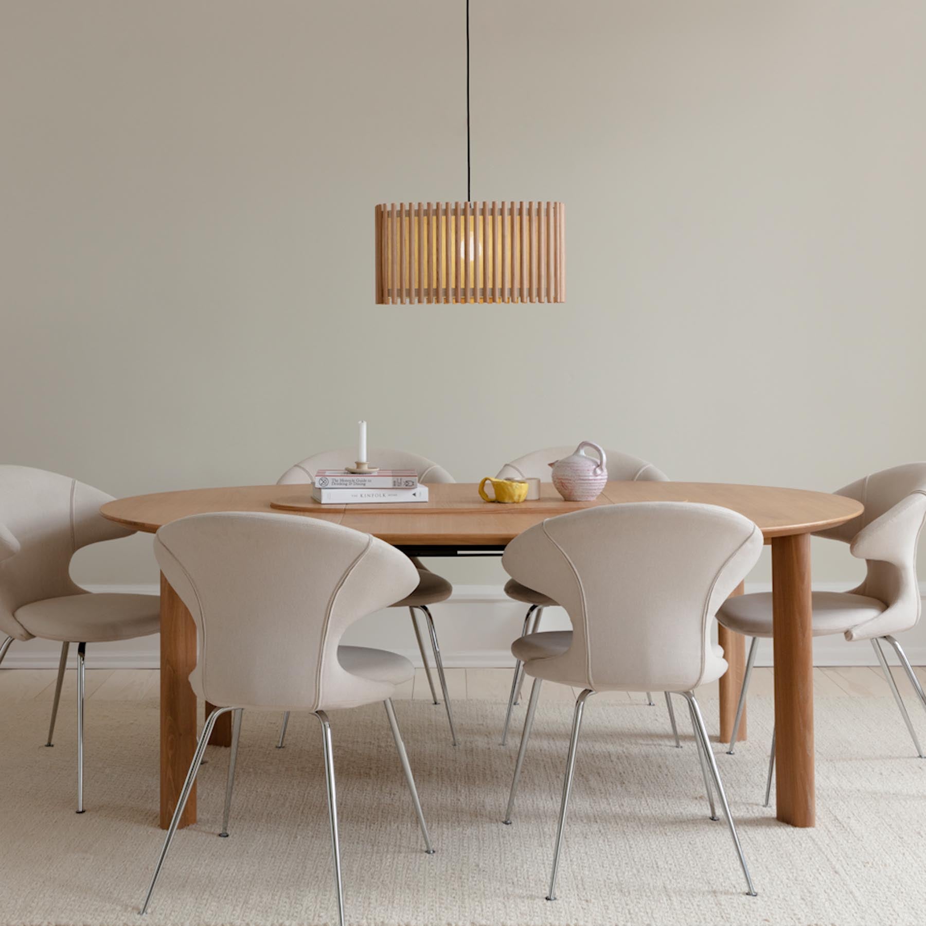 Eleganter Komorebi Square Lampenschirm aus Eichenholz, ideal für stilvolle Pendelleuchten und moderne Wohnräume.