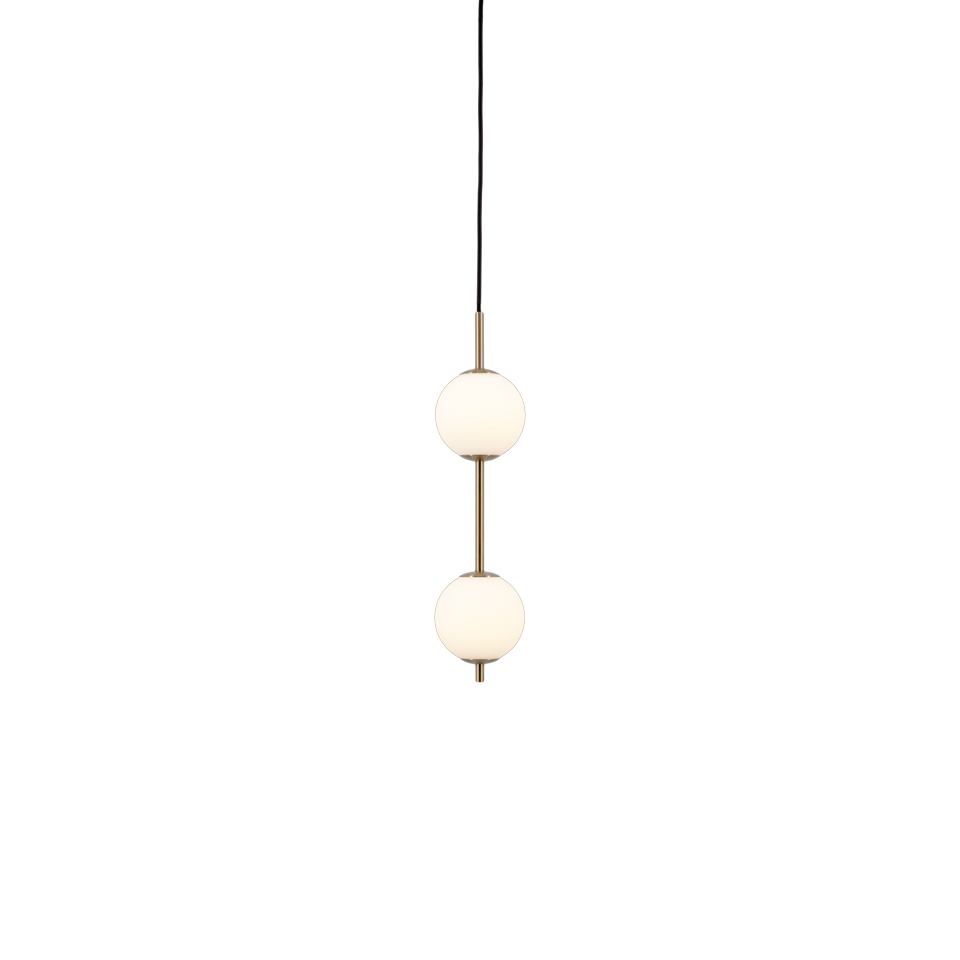 Audrey Pendellampe 2er in Messing präsentiert im Onlineshop von KAQTU Design AG. Pendelleuchte ist von Umage