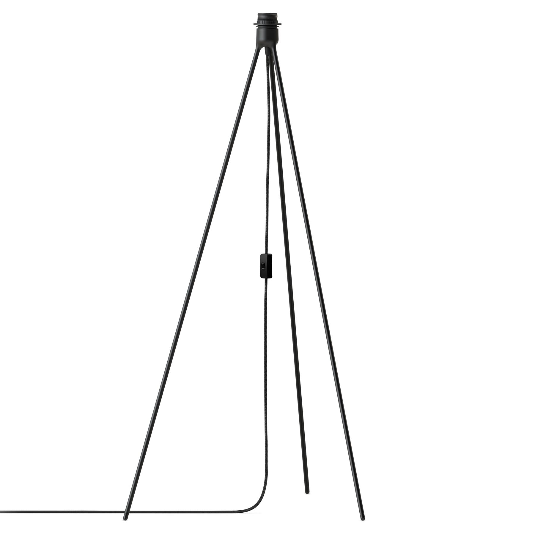 Schwarzer Umage Lampenständer mit 3m Kabel, perfekt für moderne Innenräume und kreative Lichtgestaltung.
