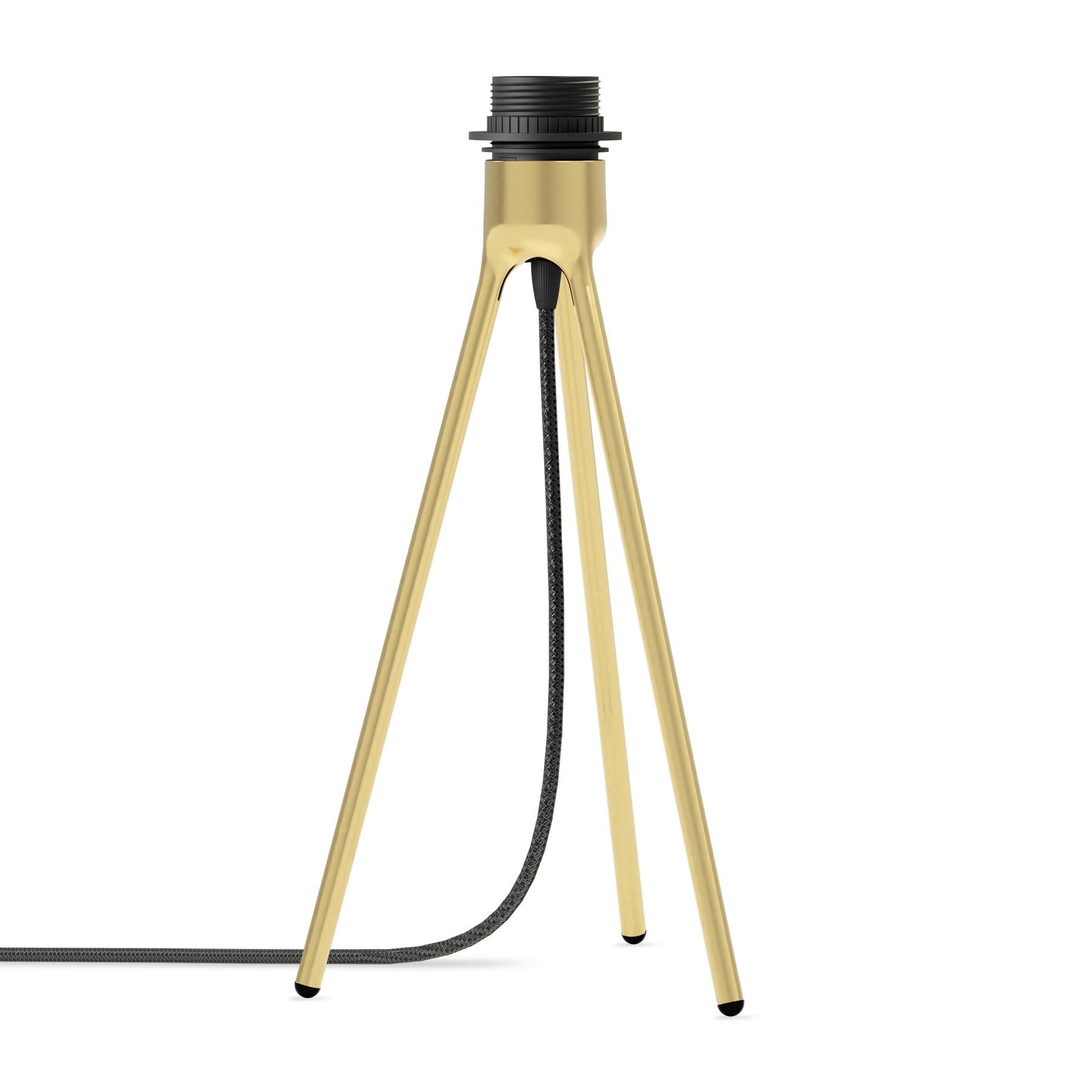 Moderner Tisch Tripod Lampenständer von Umage aus gebürstetem Messing, perfekt für eine stilvolle Akzentbeleuchtung in jedem Raum.