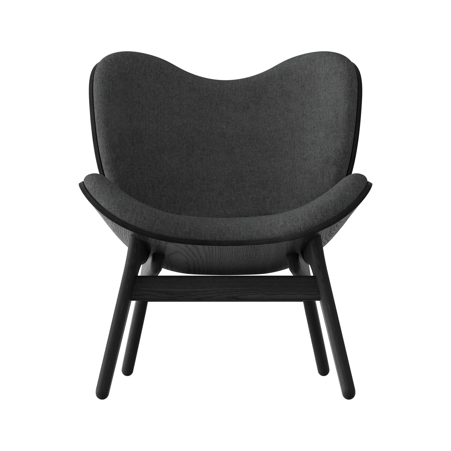 Moderner Low Sessel A Conversation Piece von Umage in edlem Shadow, perfekt für entspannte Stunden und stilvolle Wohnräume.