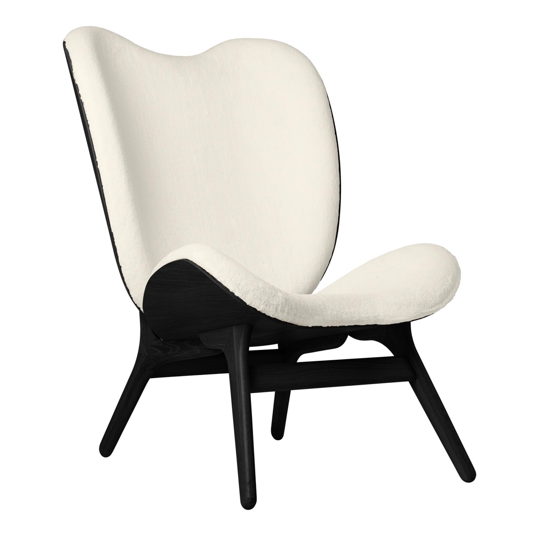 Moderner A Conversation Piece Tall Sessel in Teddy White, perfekt für gemütliche Ecken und stilvolle Akzente in jedem Raum.