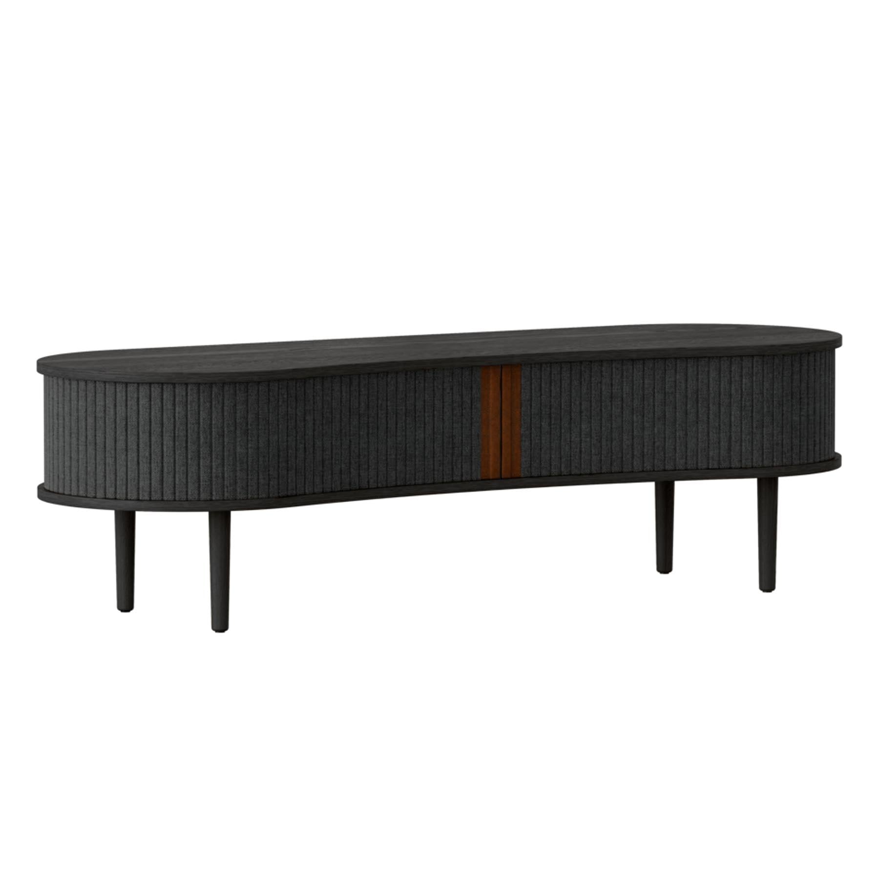 Moderne Audacious TV Bank von Umage in Shadow-Finish, perfekt für ein elegantes Ambiente und zur stilvollen Aufbewahrung von Mediengeräten.