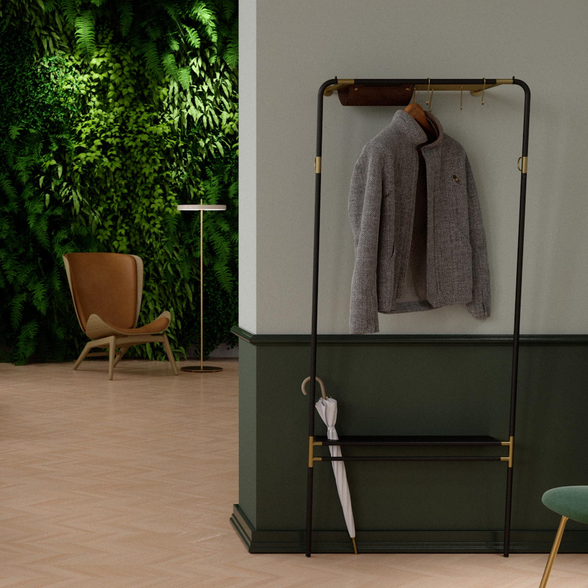 Lean On Me Kleiderständer in Black präsentiert im Onlineshop von KAQTU Design AG. Garderobe ist von Umage