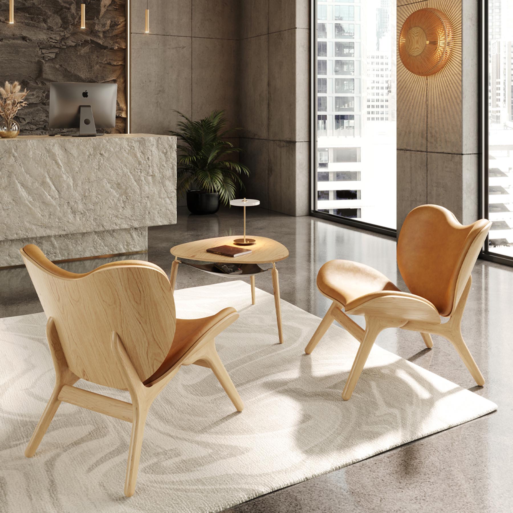 Eleganter Hang Out Beistelltisch von Umage, gefertigt aus edlem Messing, ideal für stilvolle Akzente in jedem Wohnbereich.