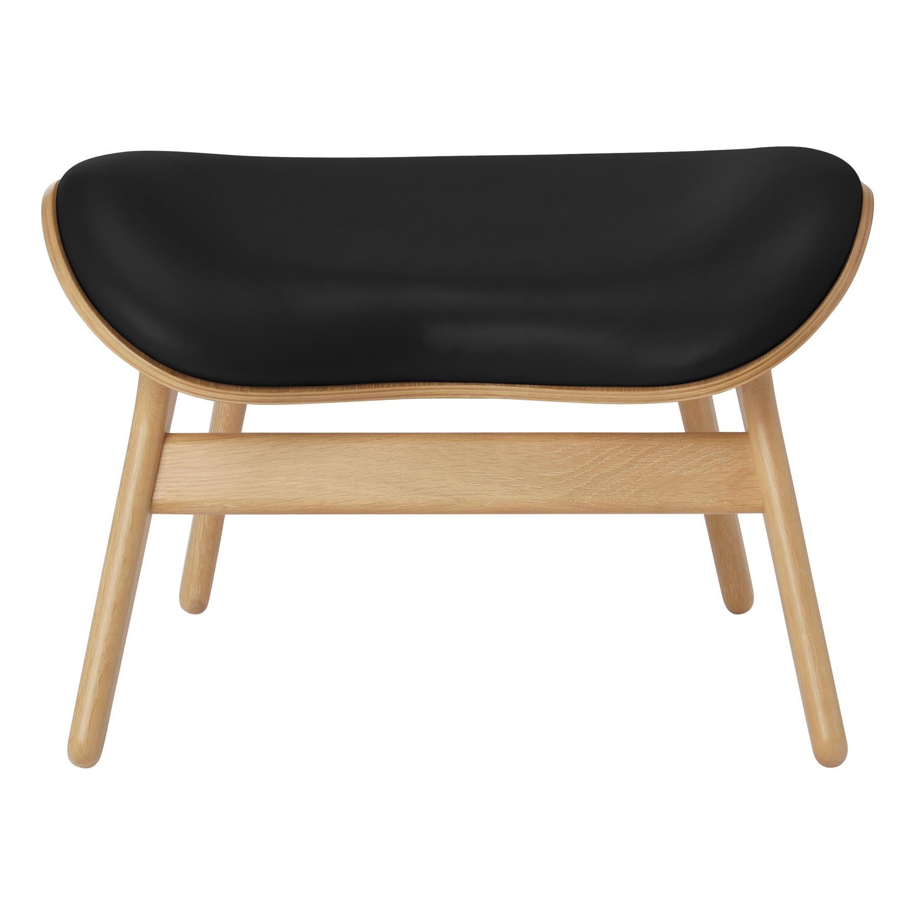 Eleganter, runder Ottoman in edlem Schwarz von Umage, ideal für gemütliche Stunden und geschmackvolle Wohnakzente.
