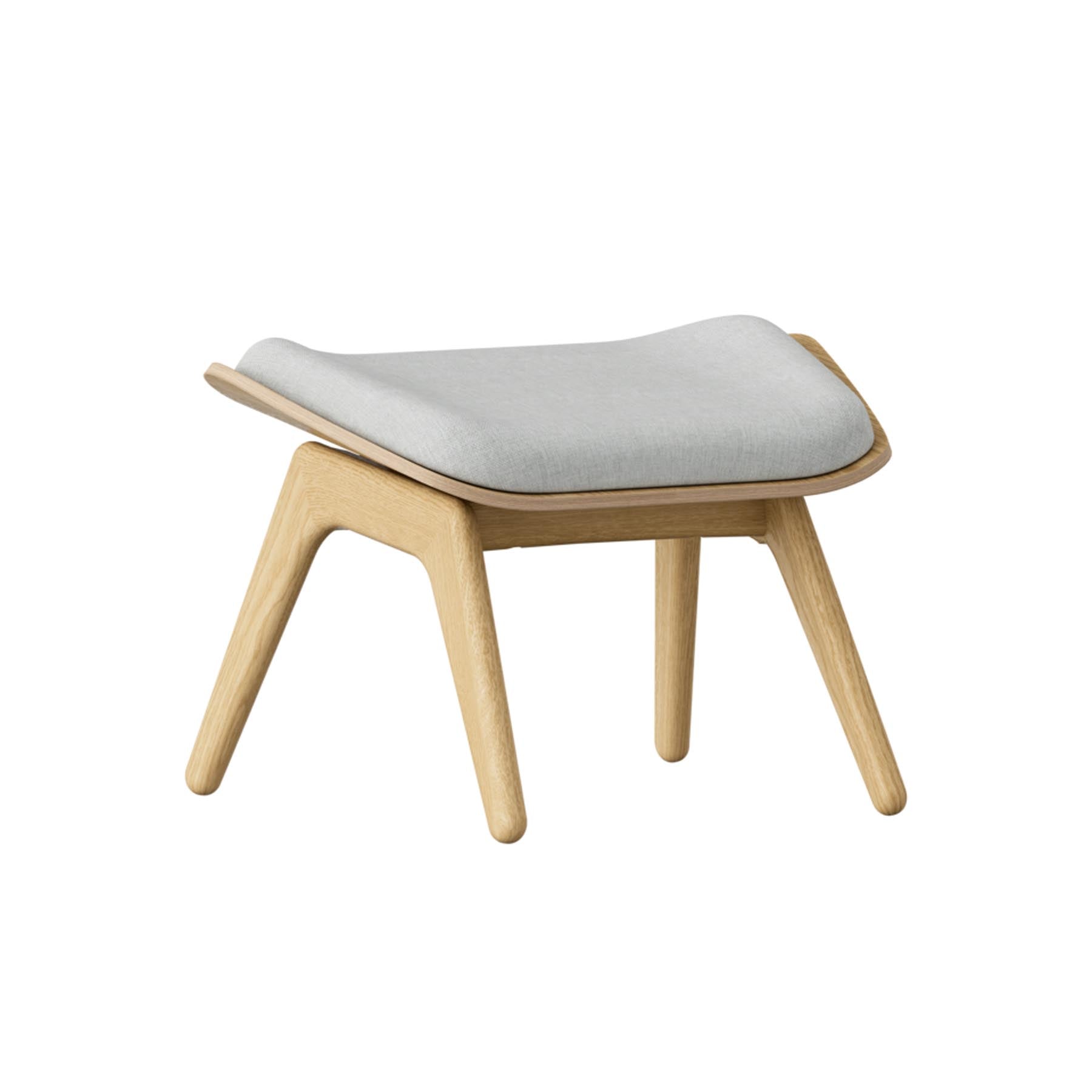 Stilvoller Reader Ottoman in edlem Sterling, perfekt für entspannte Leseecken und moderne Inneneinrichtungen.