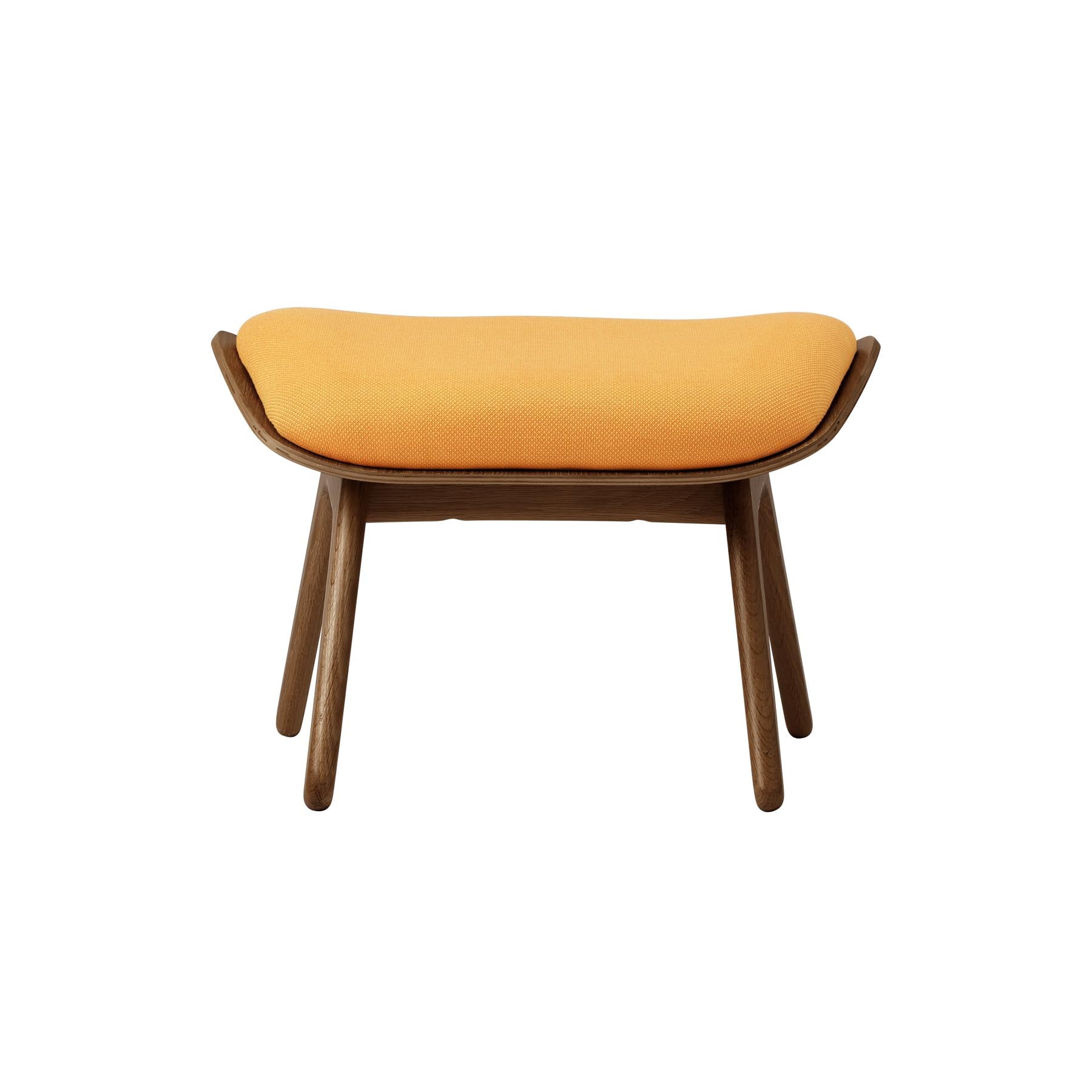 Stylischer Reader Ottoman in leuchtendem Tangerine, ideal für moderne Wohnräume und als bequeme Sitzgelegenheit oder Fußablage.