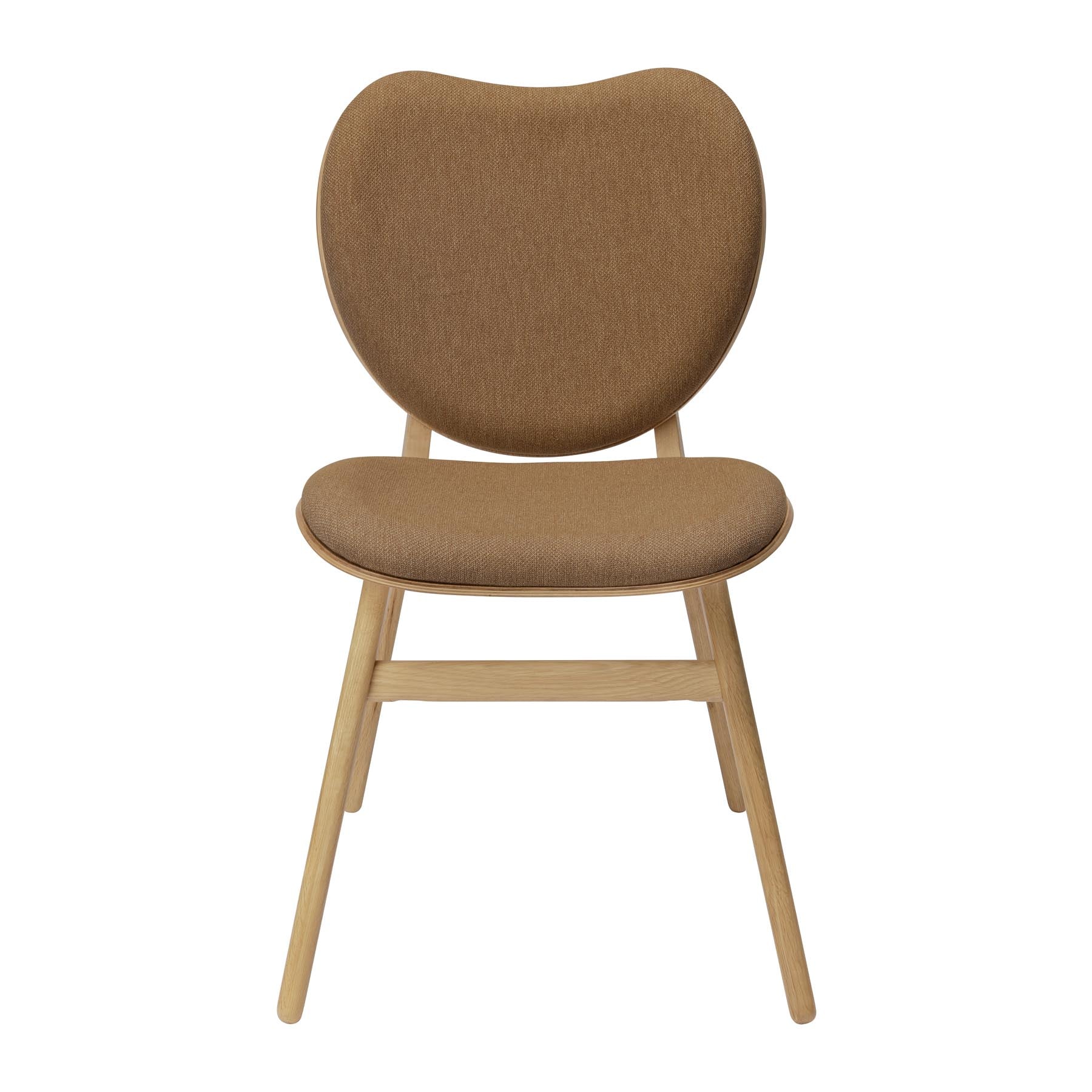 Eleganter Esszimmerstuhl A Conversation Piece von Umage in warmem Sugar Brown, ideal für gemütliche Esszimmer und gesellige Runden.