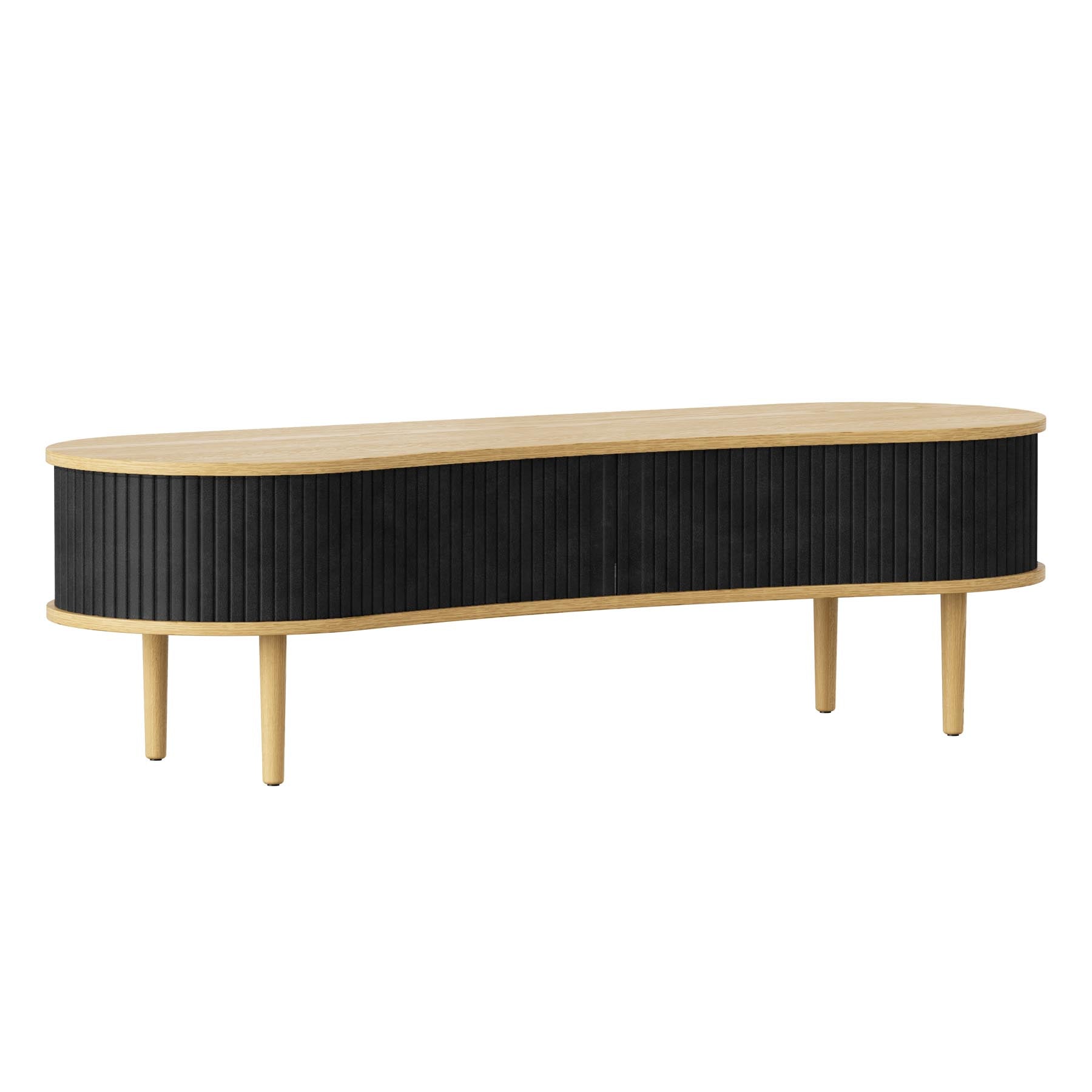 Moderne Audacious TV Bank in edlem Charcoal, perfekt für stilvolle Wohnzimmergestaltung und funktionale Stauraumlösungen.