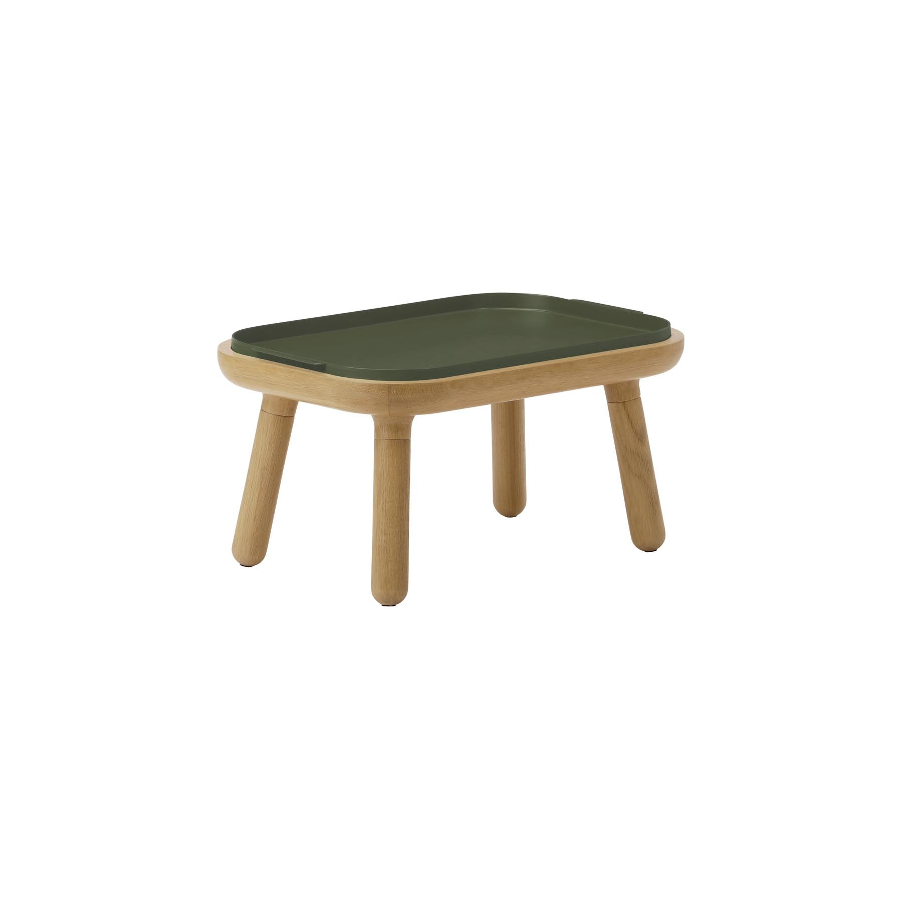 Eleganter Paff low Beistelltisch in Olive Green von Umage, ideal für stilvolle Akzente und praktische Nutzung in jedem Raum.