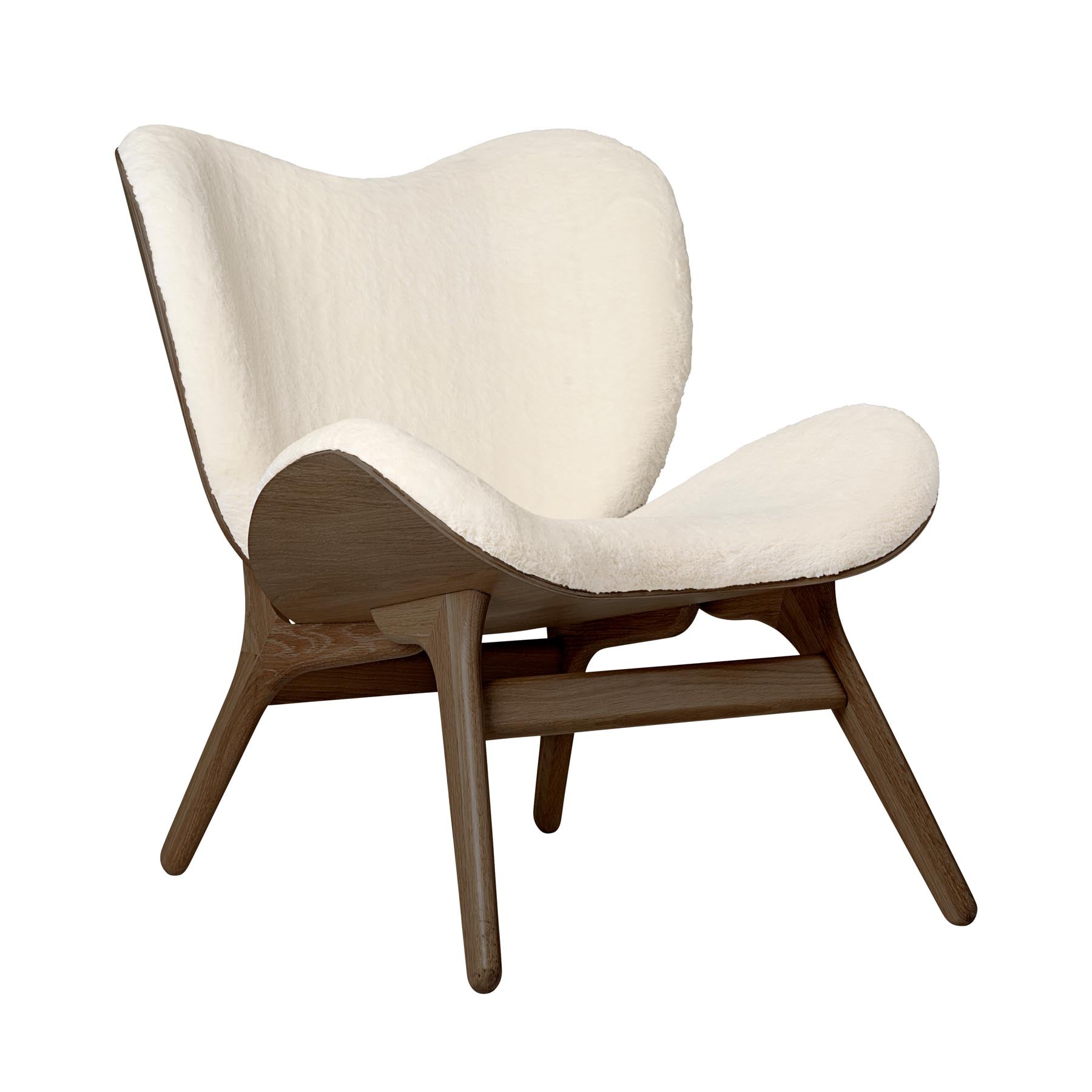 Eleganter A Conversation Piece Low Sessel in Teddy White von Umage, ideal für entspannte Momente und stilvolle Einrichtung.