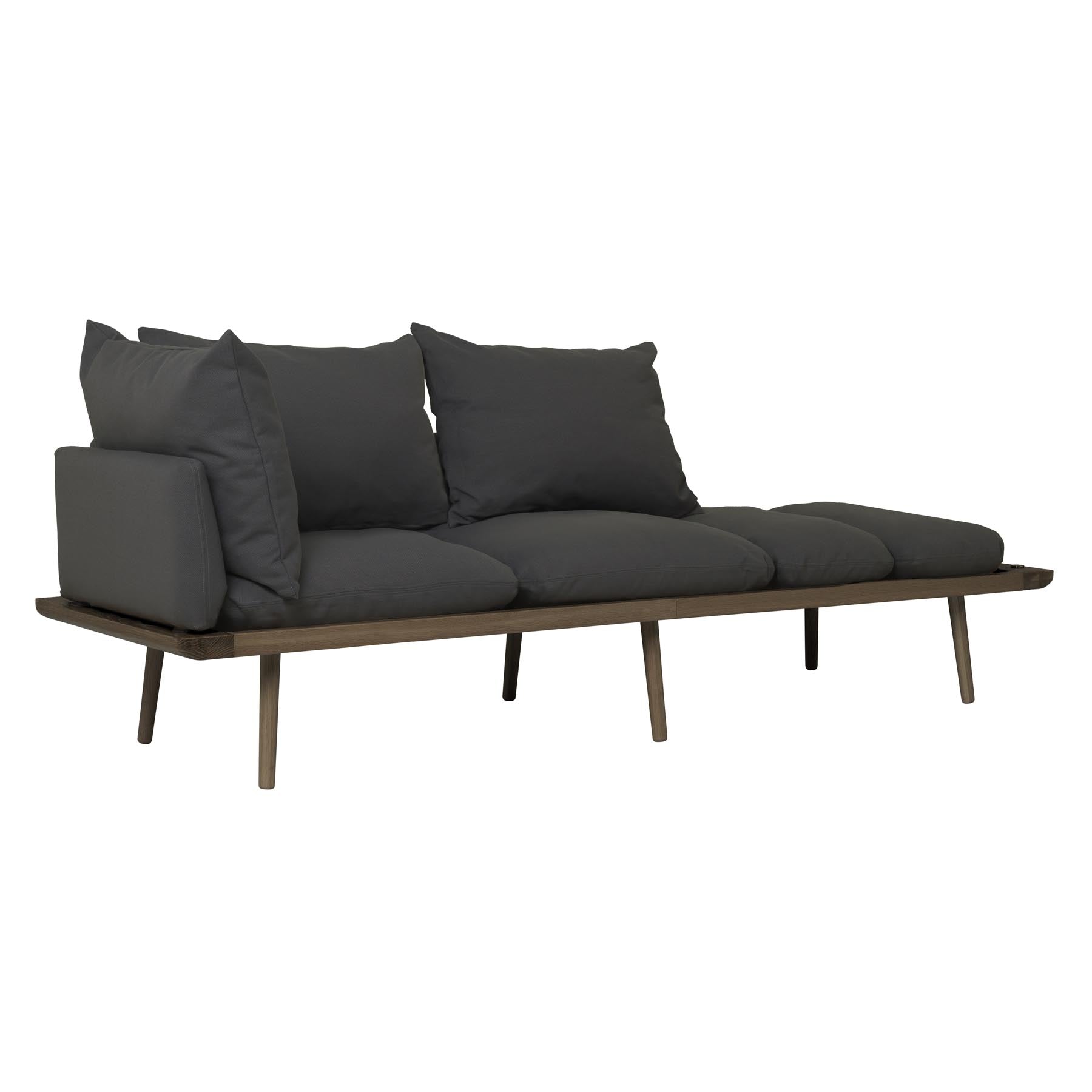 Elegantes 3-Sitzer Sofa Lounge Around von Umage in der Farbe Shadow, perfekt für entspannte Momente und modernes Wohndesign.