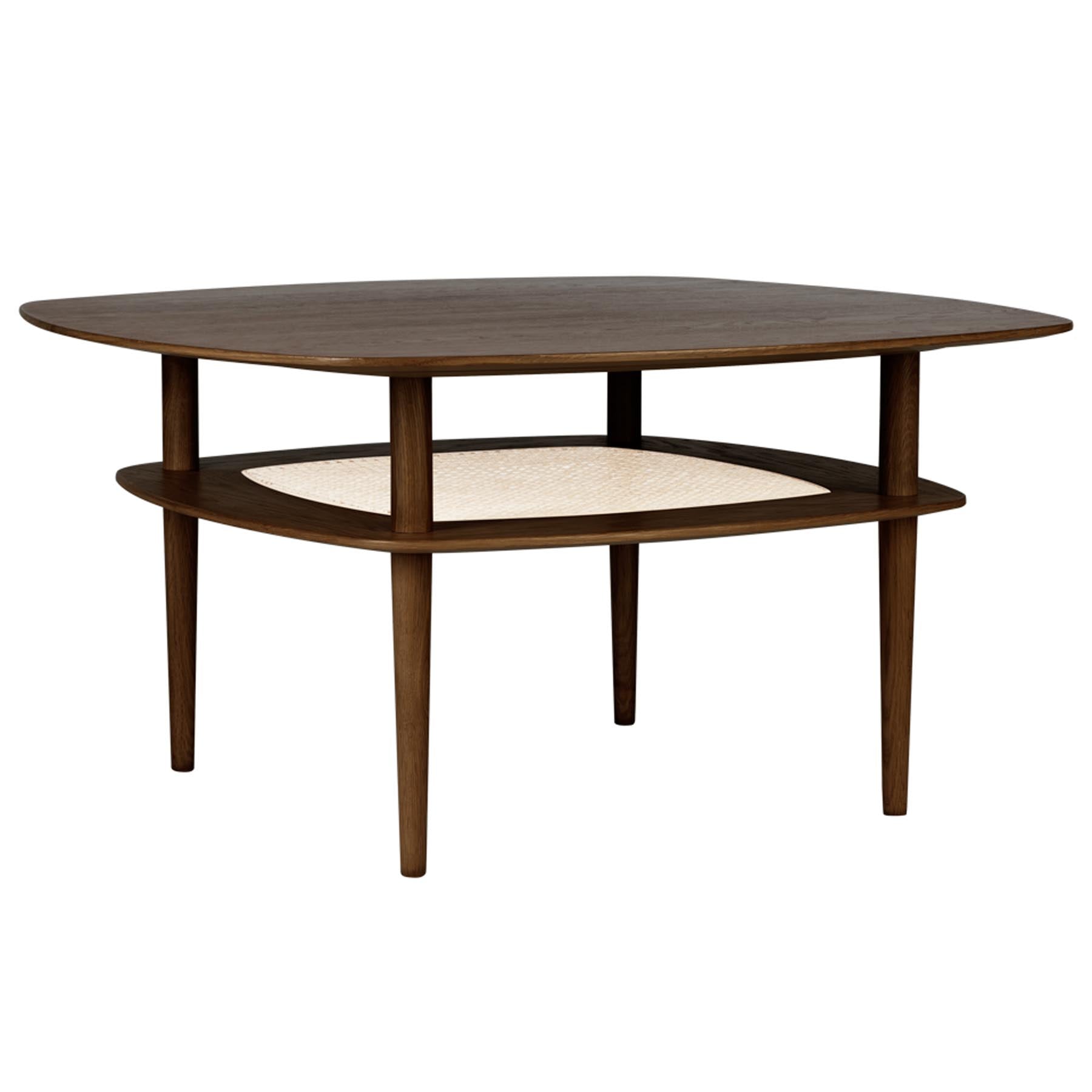 Eleganter Together Smooth Square Couchtisch 100 aus edlem Holz, ideal für stilvolle Wohnräume und gesellige Abende.
