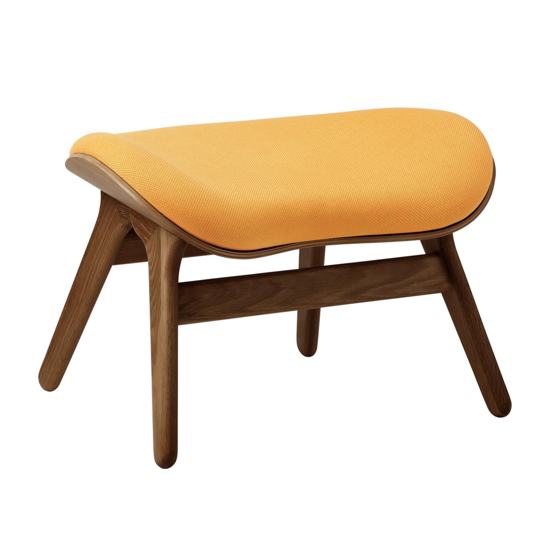 Stylischer Ottoman in leuchtendem Tangerine, ideal für kreative Wohnräume und als Blickfang in jedem modernen Zuhause.