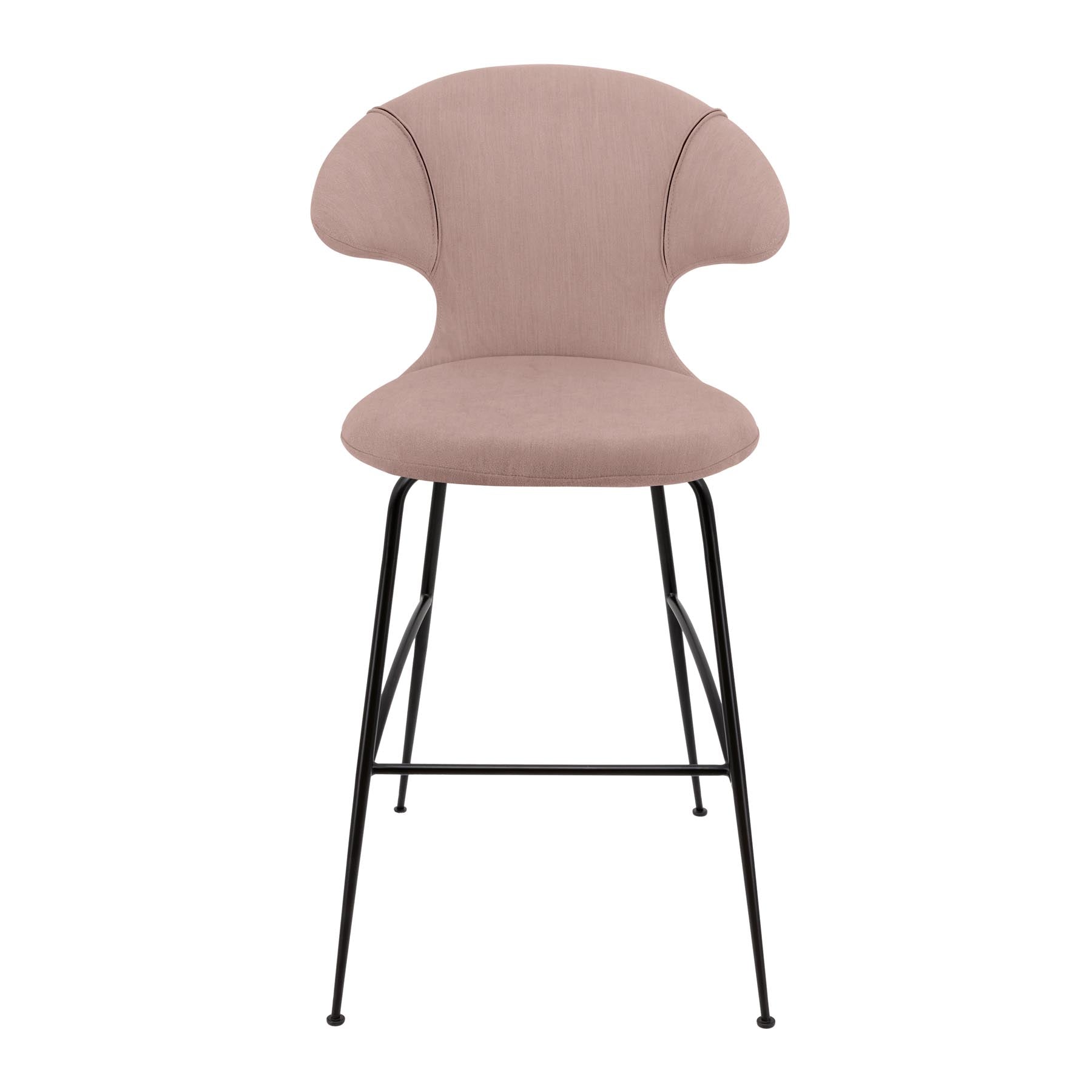 Eleganter Barstuhl in sanftem Stone Rose, ideal für stilvolle Bars und Essbereiche, mit komfortablen Armlehnen für zusätzlichen Sitzkomfort.
