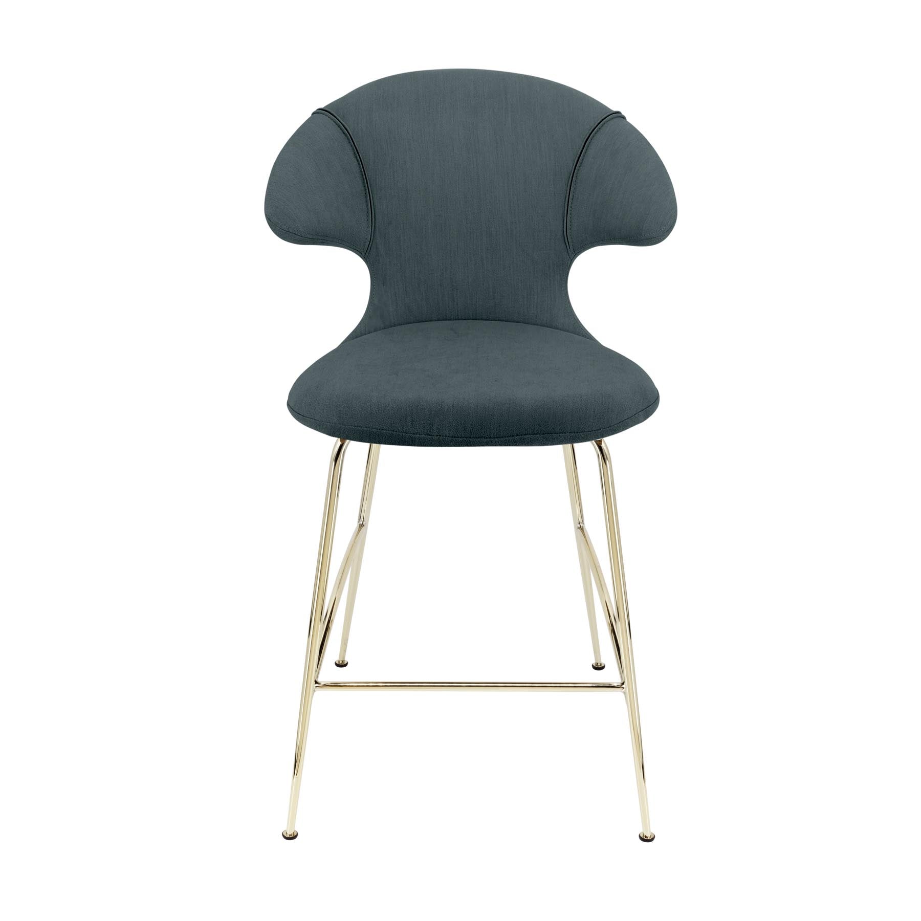 Eleganter Time Flies Barstuhl in Quantum Blue von Umage, ideal für moderne Küchen und Bars, mit komfortablen Armlehnen.