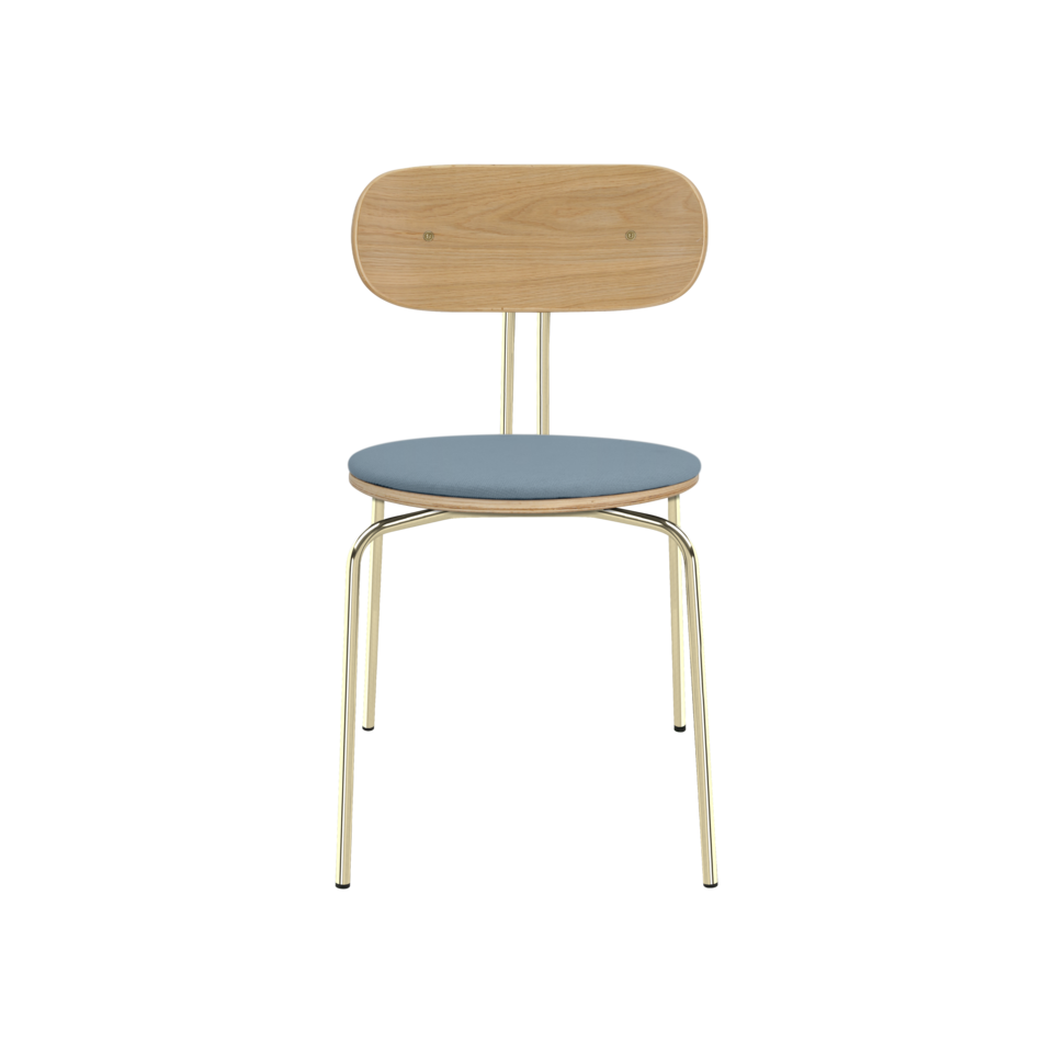 Eleganter gepolsterter Curious Stuhl von Umage, ideal für stilvolle Wohnräume und komfortable Essbereiche.