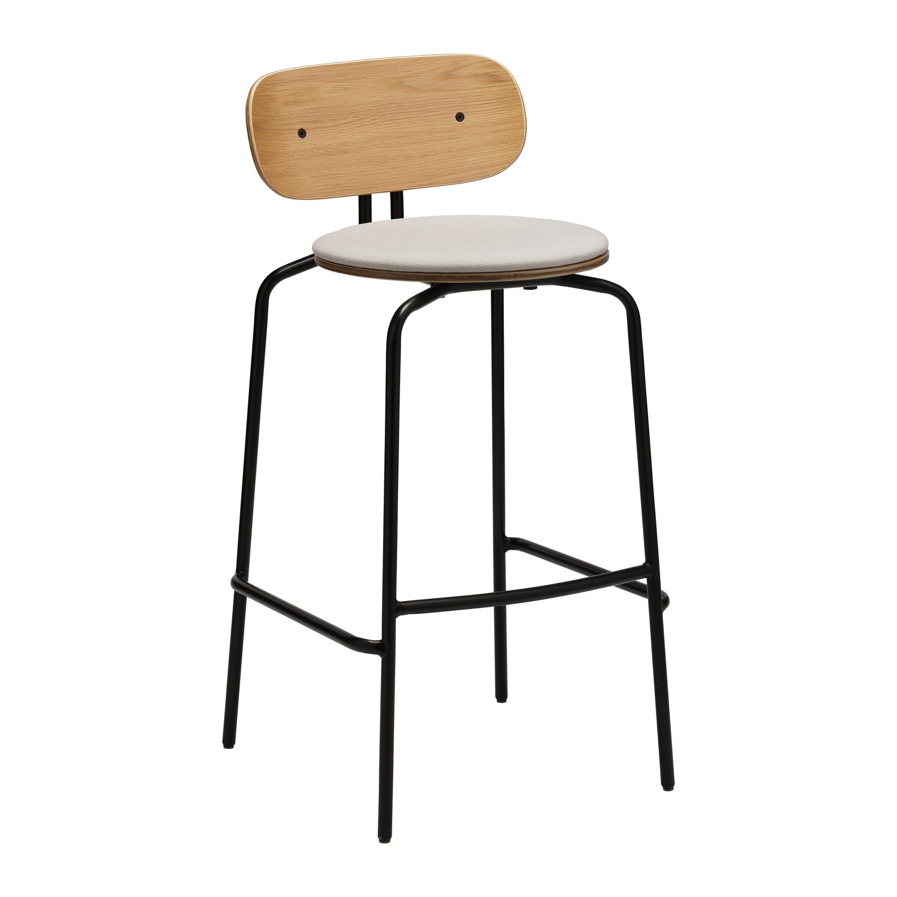 Eleganter Curious Barstuhl von Umage in White Sands, ideal für stilvolle Einrichtungen, bietet eine harmonische Verbindung von Funktionalität und Ästhetik.