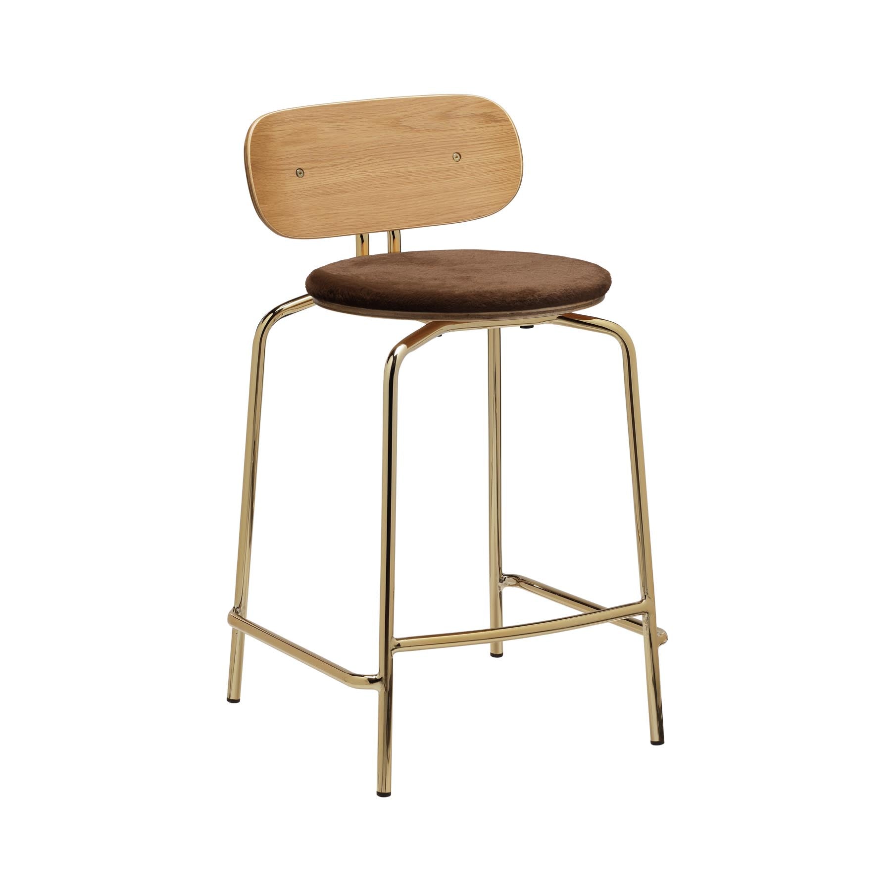 Curious Counterstool  in Teddy Brown präsentiert im Onlineshop von KAQTU Design AG. Barstuhl ist von Umage