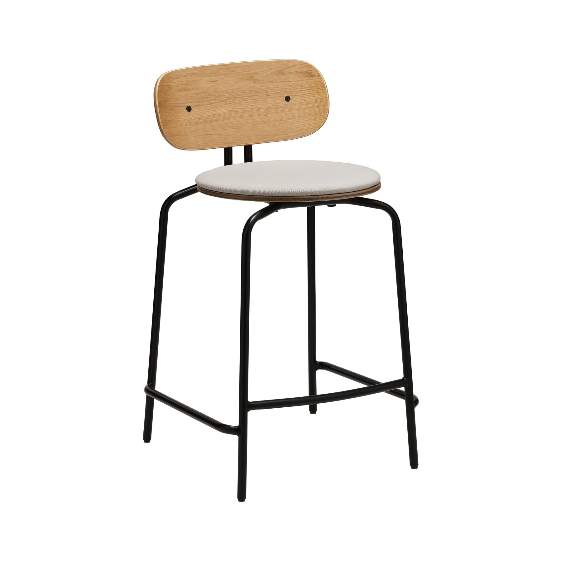 Eleganter Curious Counter-Stuhl von Umage in White Sands, ideal für moderne Küchen und Bars, vereint Komfort mit zeitgemäßem Stil.