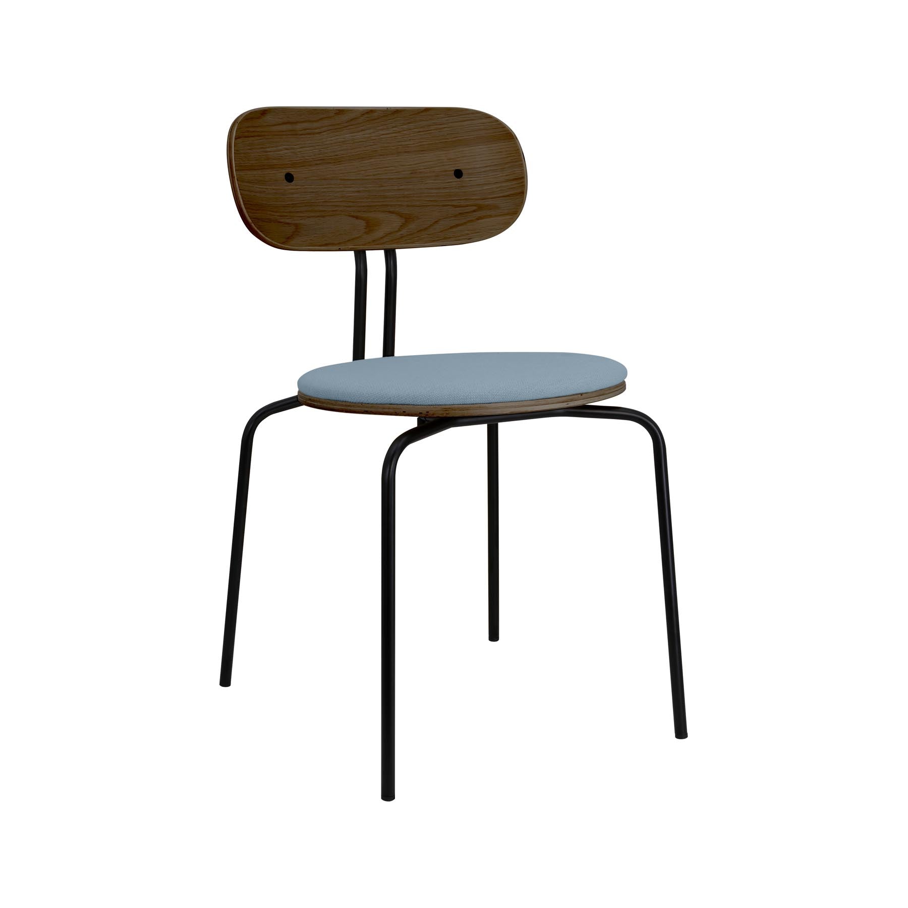 Eleganter gepolsterter Curious Stuhl von Umage in Bright Skies, ideal für stilvolle Wohnräume und modernes Design.