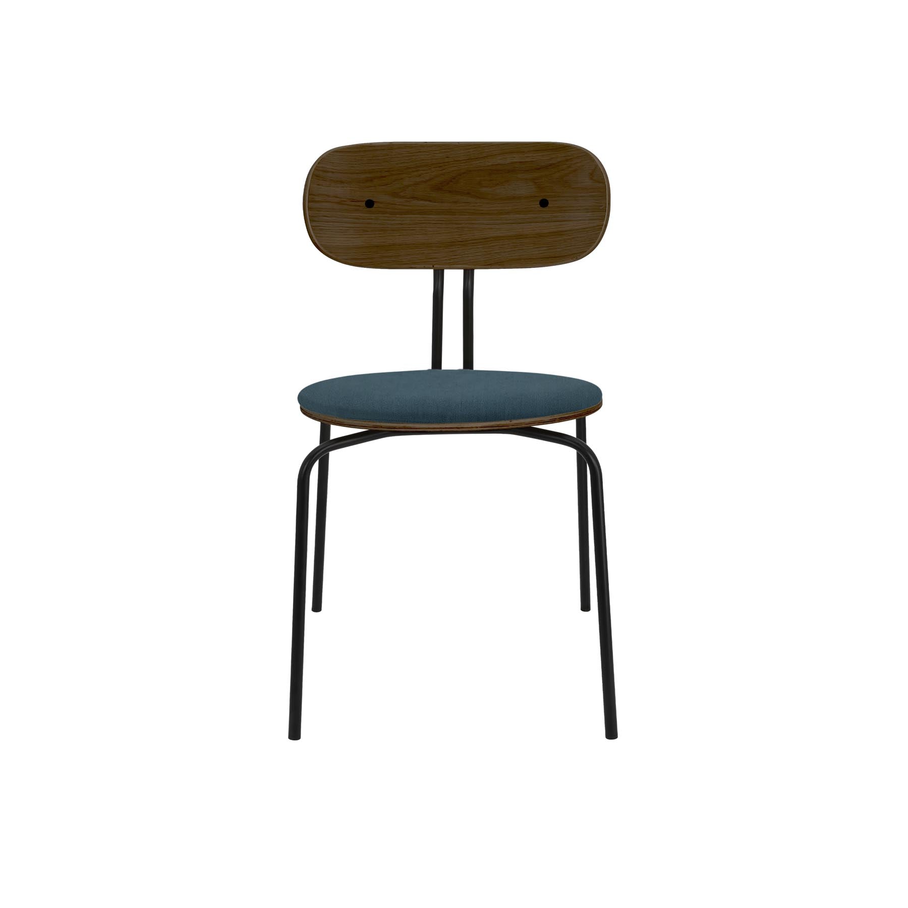 Curious Stuhl gepolstert in Jet Air Blue präsentiert im Onlineshop von KAQTU Design AG. Stuhl ist von Umage