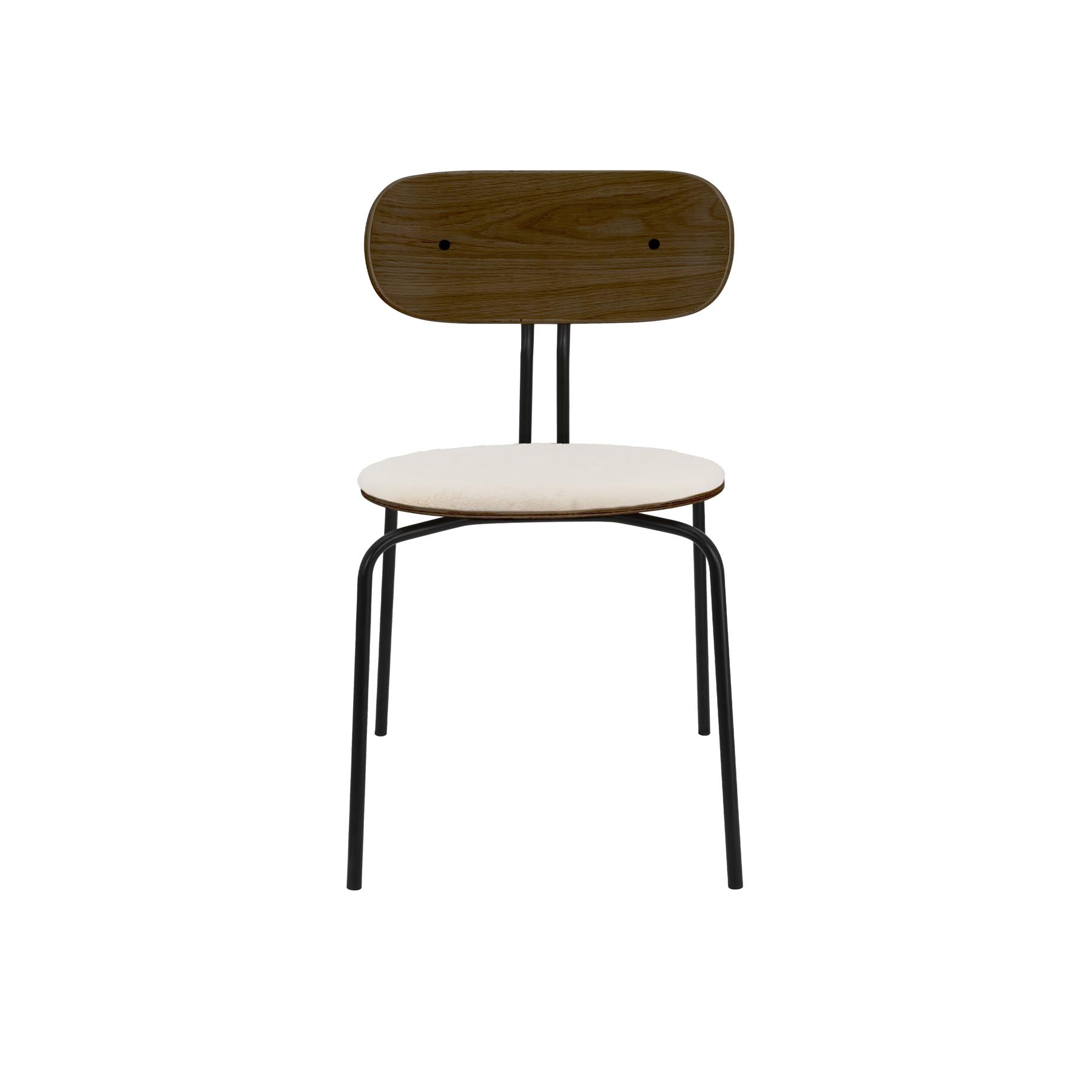 Curious Stuhl gepolstert in Teddy White präsentiert im Onlineshop von KAQTU Design AG. Stuhl ist von Umage