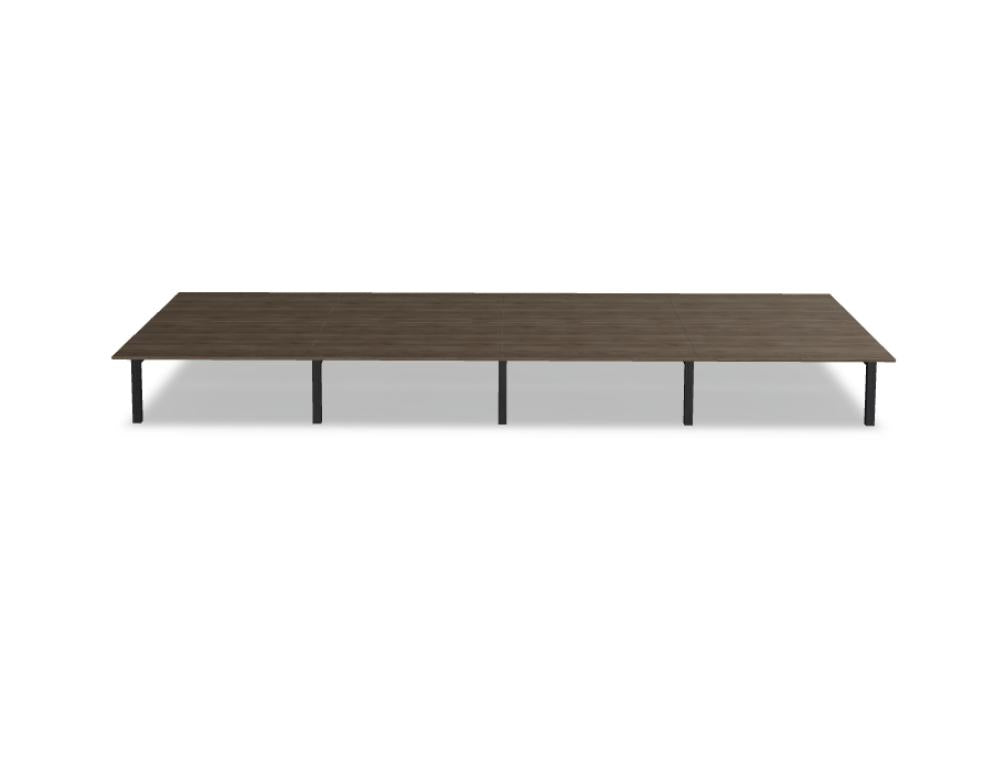 Viga V218ME4 - Doppelschreibtisch in Dunkle Walnuss präsentiert im Onlineshop von KAQTU Design AG. Schreibtisch ist von Mdd