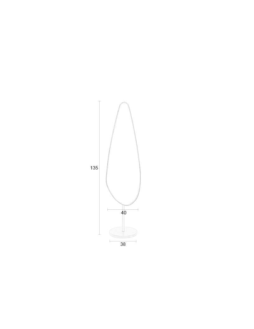 Dropz Mirror in Schwarz präsentiert im Onlineshop von KAQTU Design AG. Standspiegel ist von White Label Living