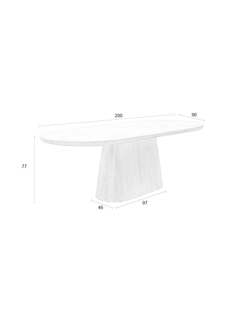 Almira Esstisch Oval: Elegantes Design aus robustem MDF, ideal für stilvolle Esszimmer. Perfekt für gemeinsame Momente.