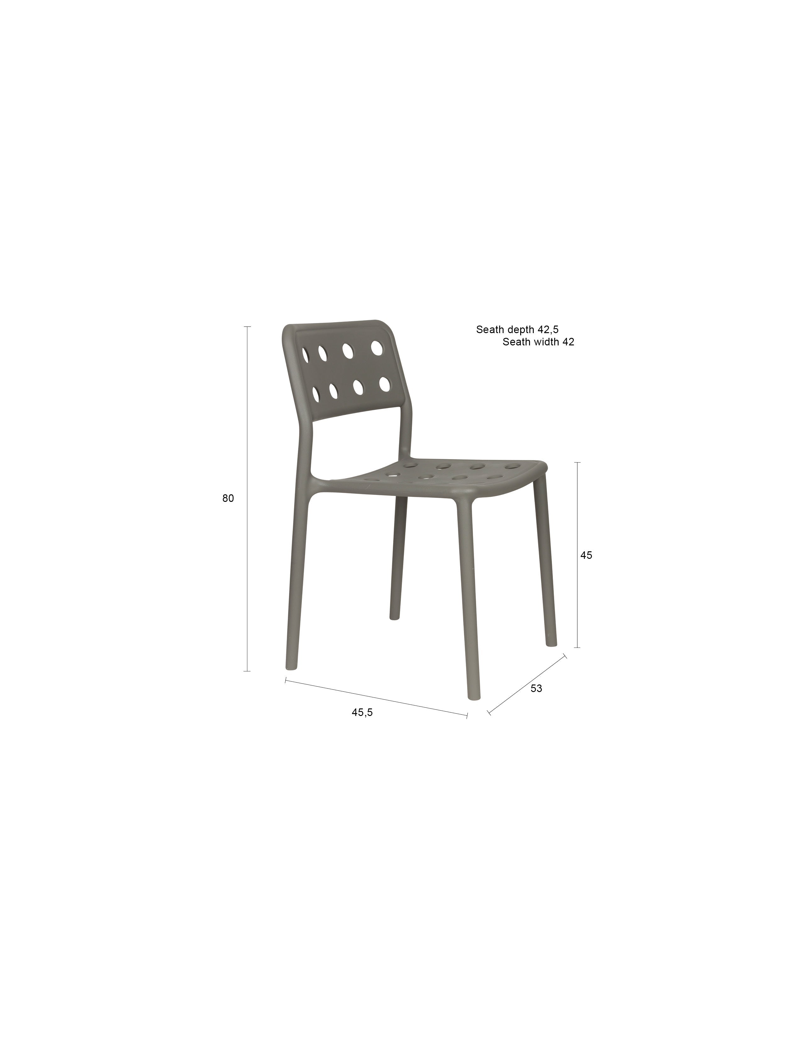 Gartenstuhl Serra Grey in Grau präsentiert im Onlineshop von KAQTU Design AG. Gartenstuhl ist von White Label Living