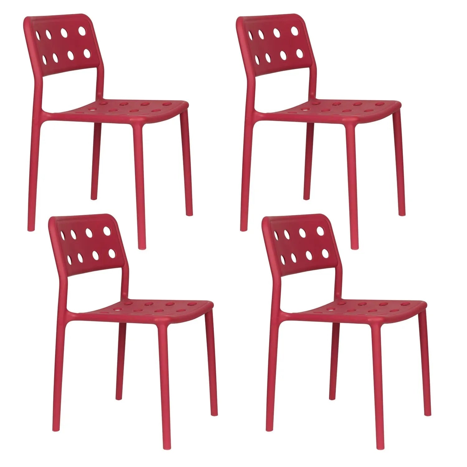 Gartenstuhl Serra Red in rot präsentiert im Onlineshop von KAQTU Design AG. Gartenstuhl ist von White Label Living