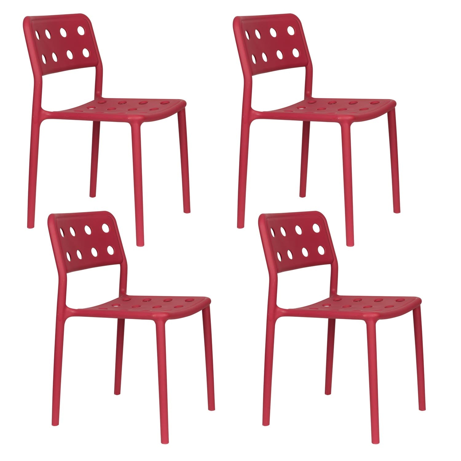 Gartenstuhl Serra Red in rot präsentiert im Onlineshop von KAQTU Design AG. Gartenstuhl ist von White Label Living