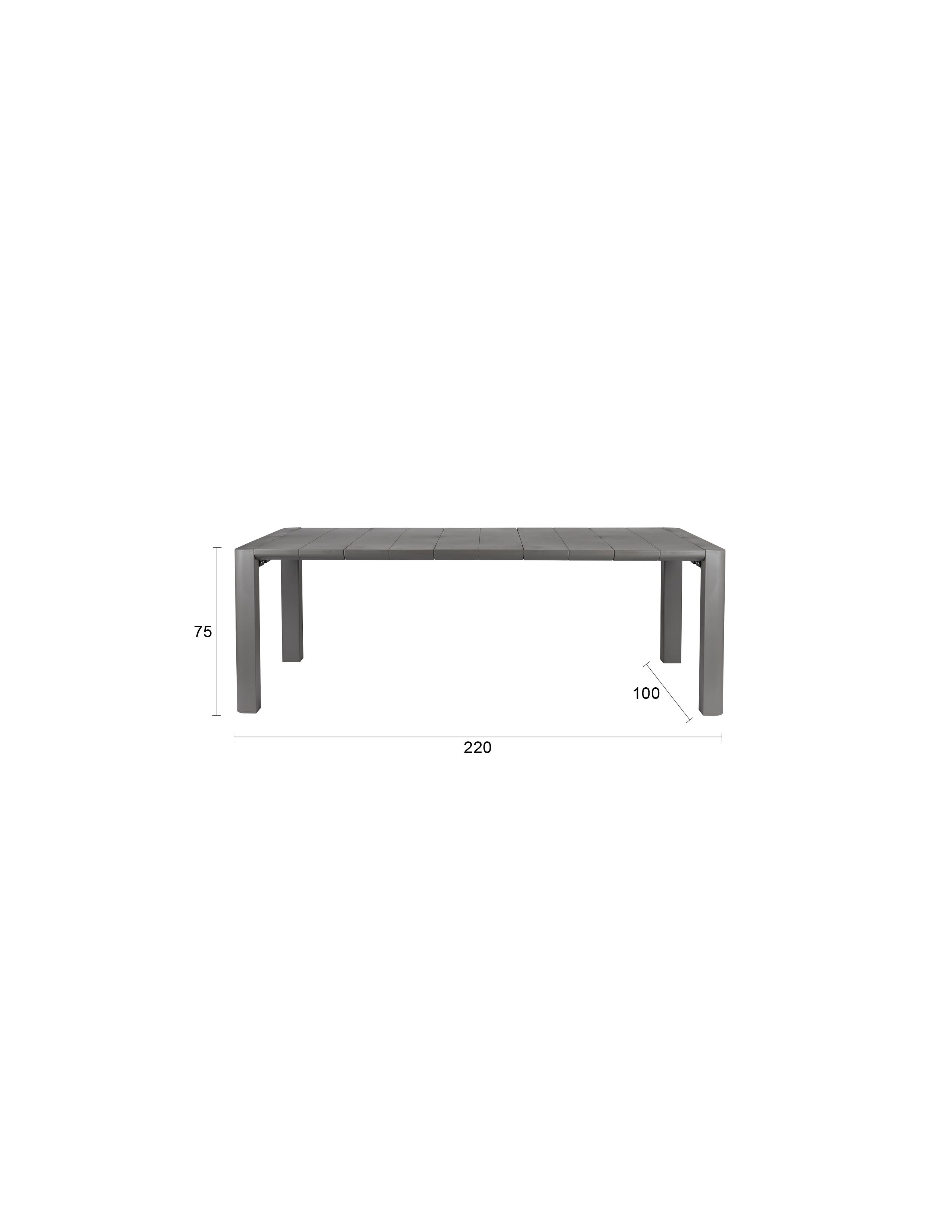 Gartentisch Alban 220x100 in Grau präsentiert im Onlineshop von KAQTU Design AG. Gartentisch ist von White Label Living
