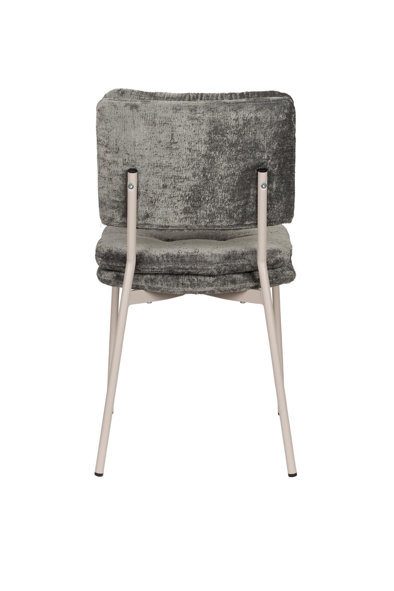Moderner Stuhl Franck von White Label Living, ideal für Esszimmer oder Büro, stilvolles Design und bequeme Polsterung.