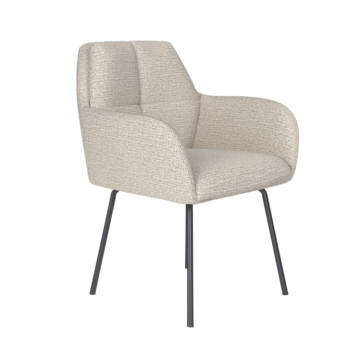 Stuhl Pete 4 Metal Legs in Off-White präsentiert im Onlineshop von KAQTU Design AG. Stuhl ist von White Label Living