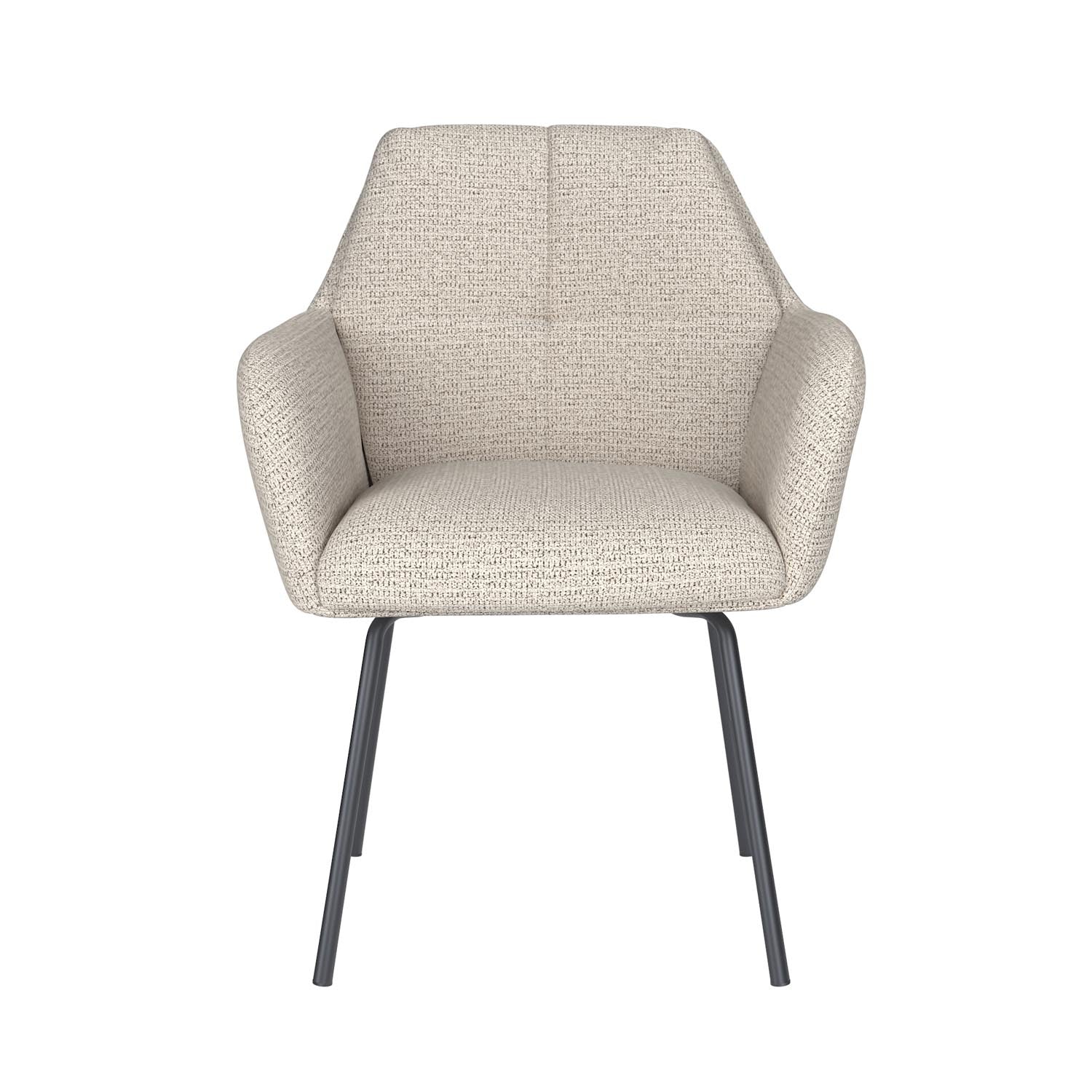 Stuhl Pete 4 Metal Legs in Off-White präsentiert im Onlineshop von KAQTU Design AG. Stuhl ist von White Label Living
