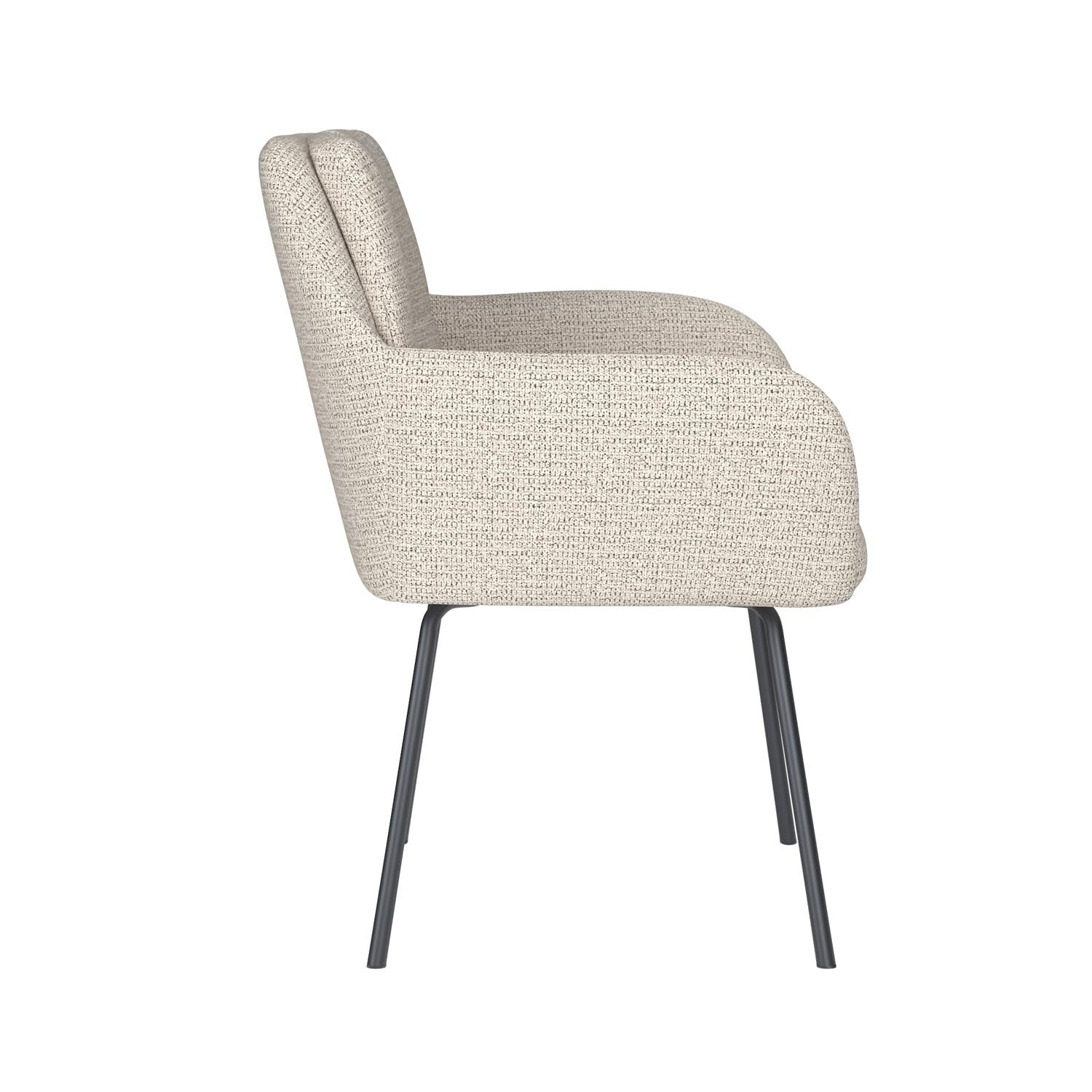Stuhl Pete 4 Metal Legs in Off-White präsentiert im Onlineshop von KAQTU Design AG. Stuhl ist von White Label Living