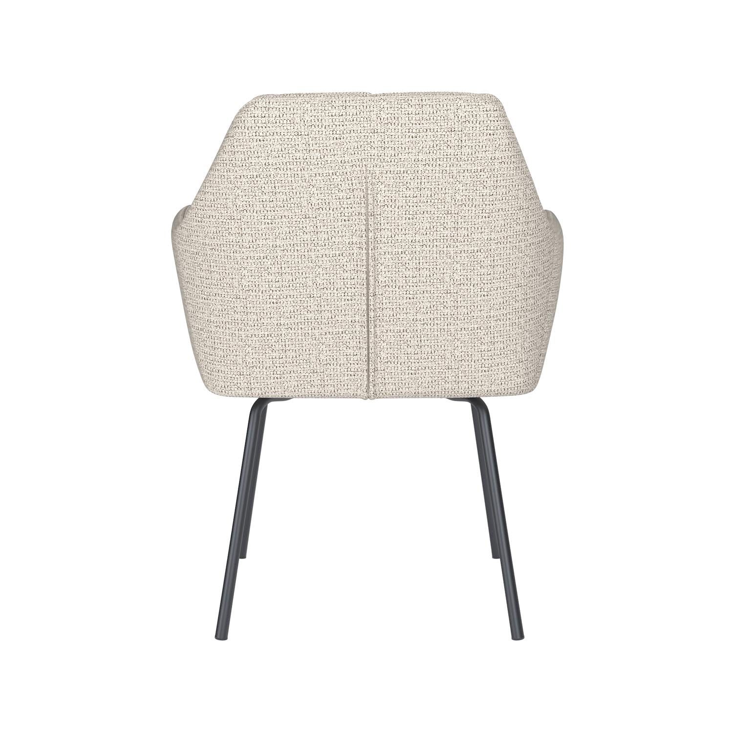 Stuhl Pete 4 Metal Legs in Off-White präsentiert im Onlineshop von KAQTU Design AG. Stuhl ist von White Label Living