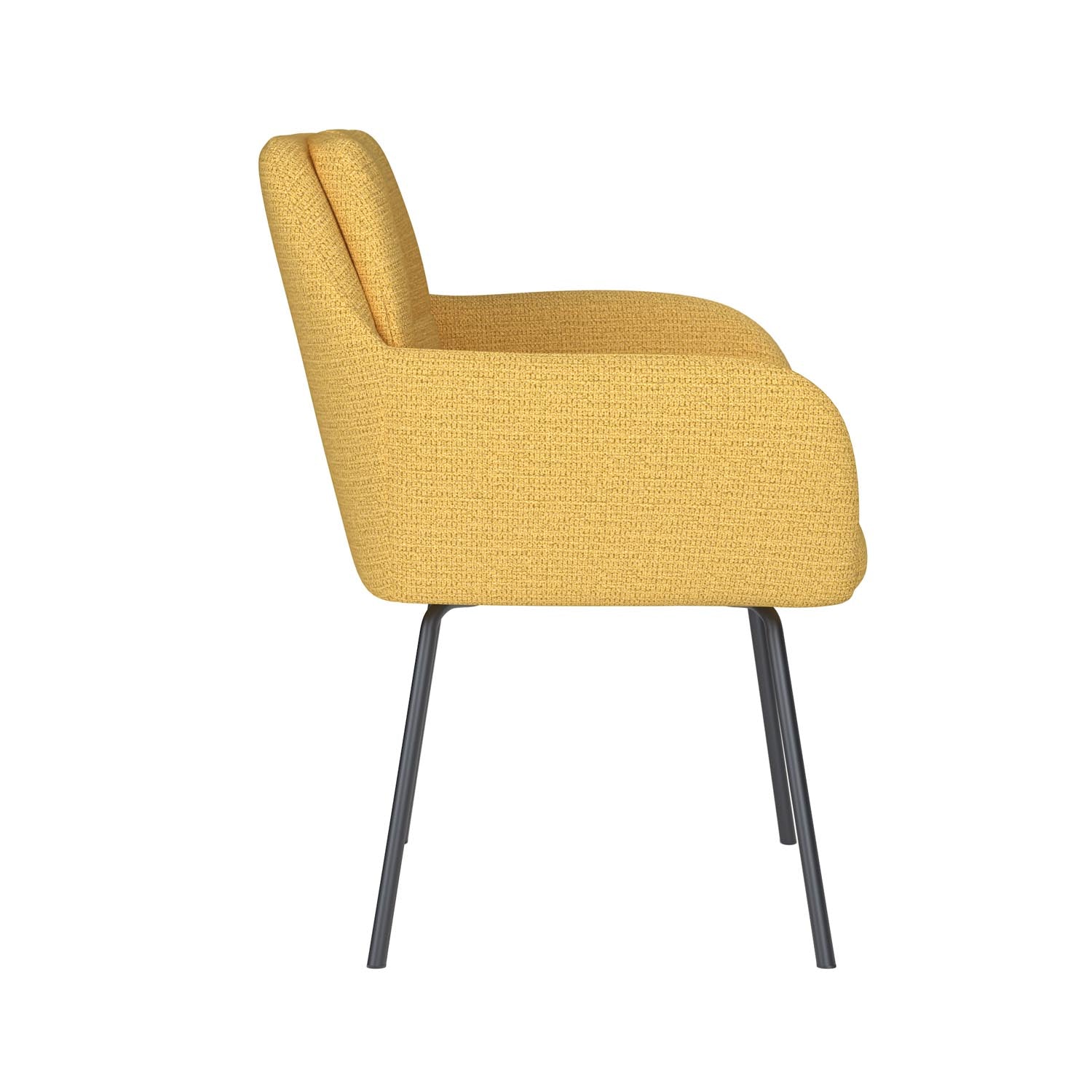 Stuhl Pete 4 Metal Legs in Ochre präsentiert im Onlineshop von KAQTU Design AG. Stuhl ist von White Label Living