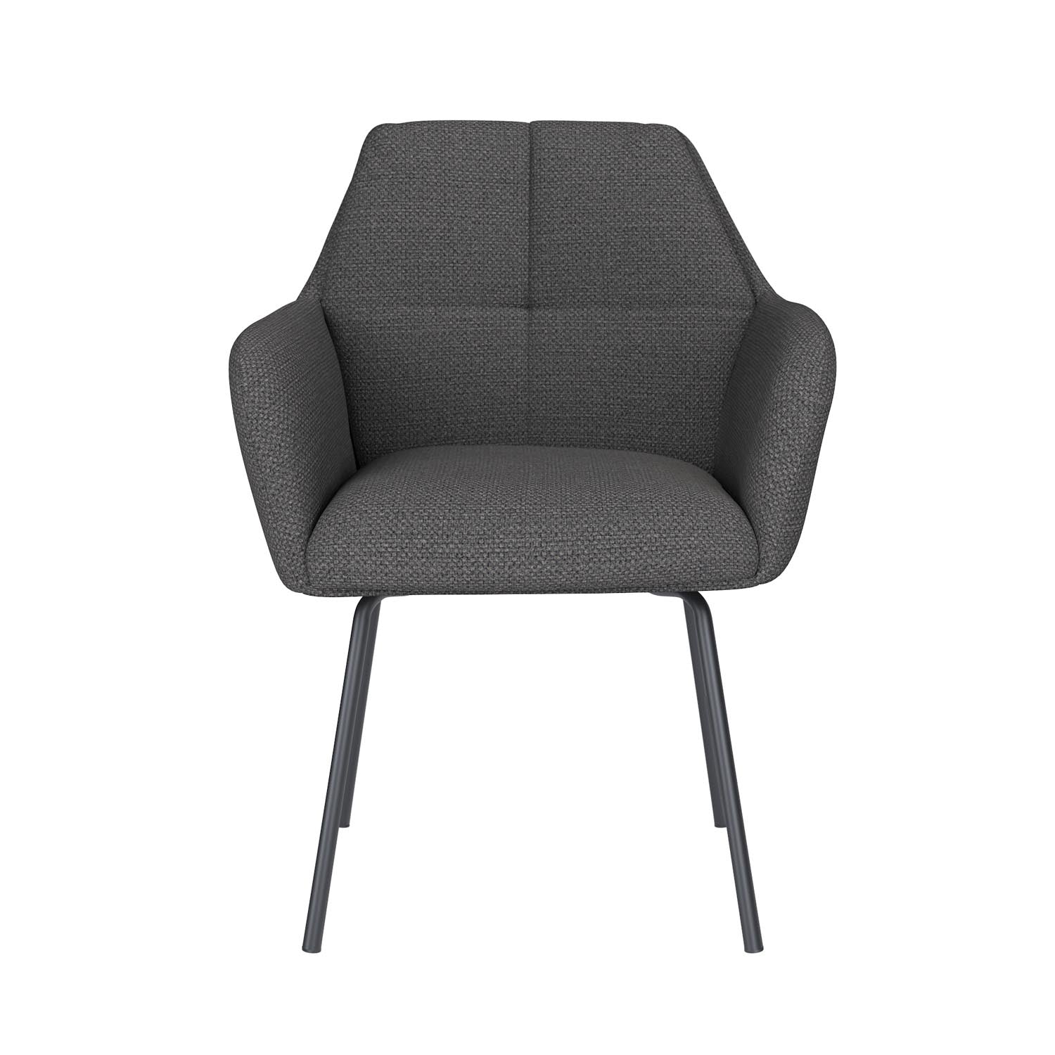 Stuhl Pete 4 Metal Legs in Grau präsentiert im Onlineshop von KAQTU Design AG. Stuhl ist von White Label Living