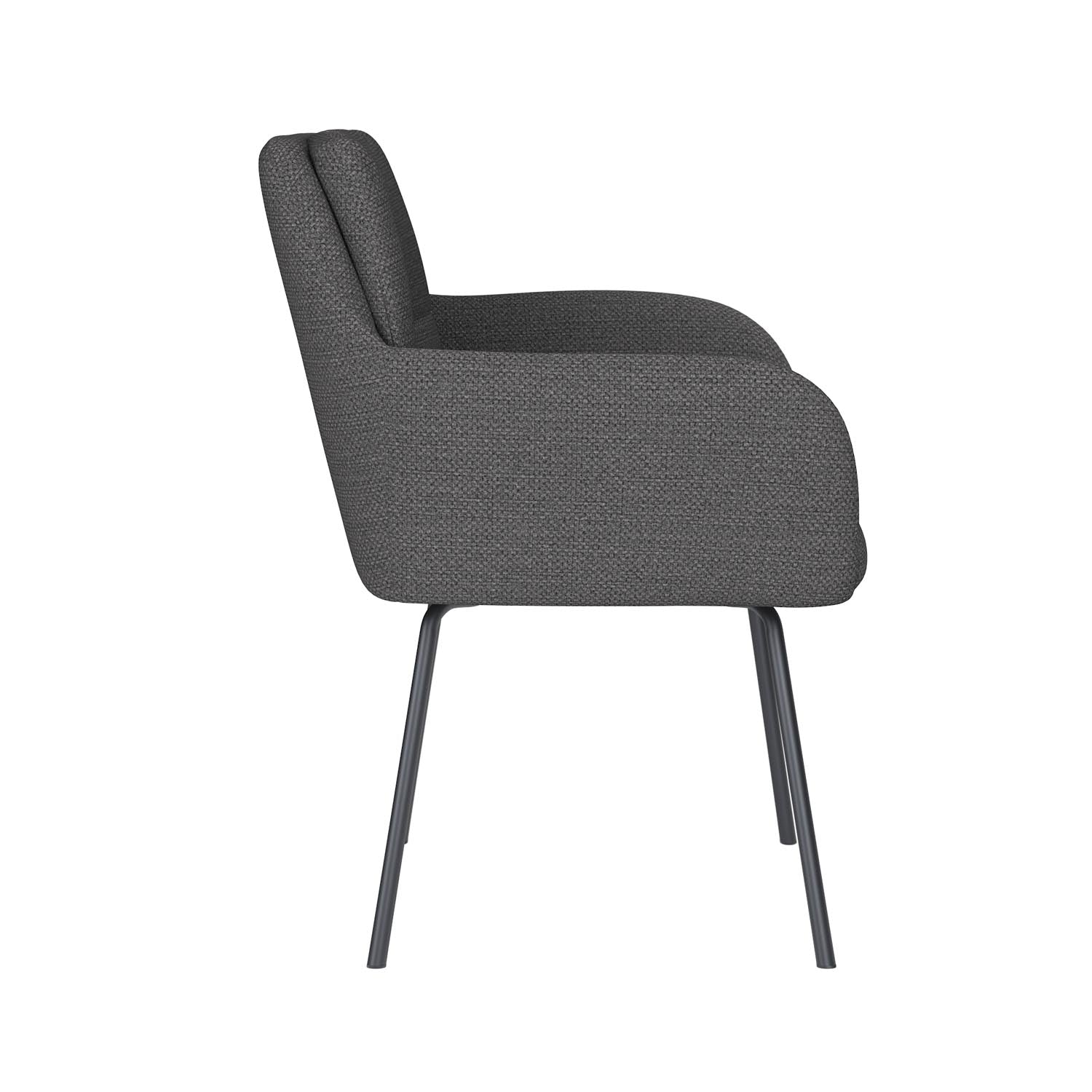 Stuhl Pete 4 Metal Legs in Grau präsentiert im Onlineshop von KAQTU Design AG. Stuhl ist von White Label Living