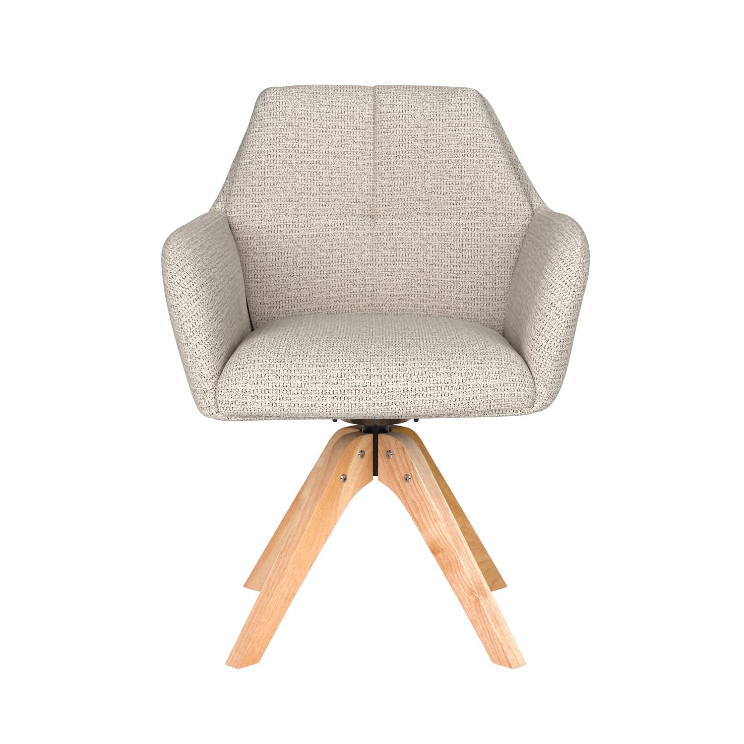 Stuhl Pete Wooden Swivel in Off-White präsentiert im Onlineshop von KAQTU Design AG. Stuhl ist von White Label Living
