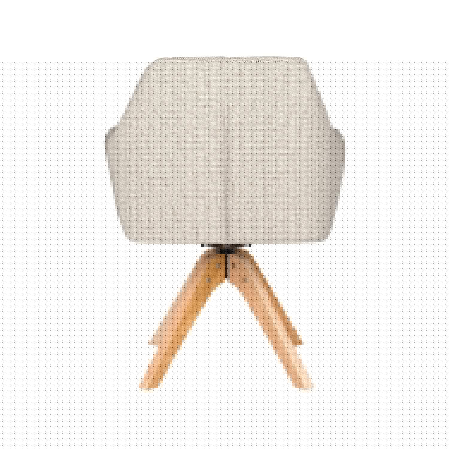 Stuhl Pete Wooden Swivel in Off-White präsentiert im Onlineshop von KAQTU Design AG. Stuhl ist von White Label Living