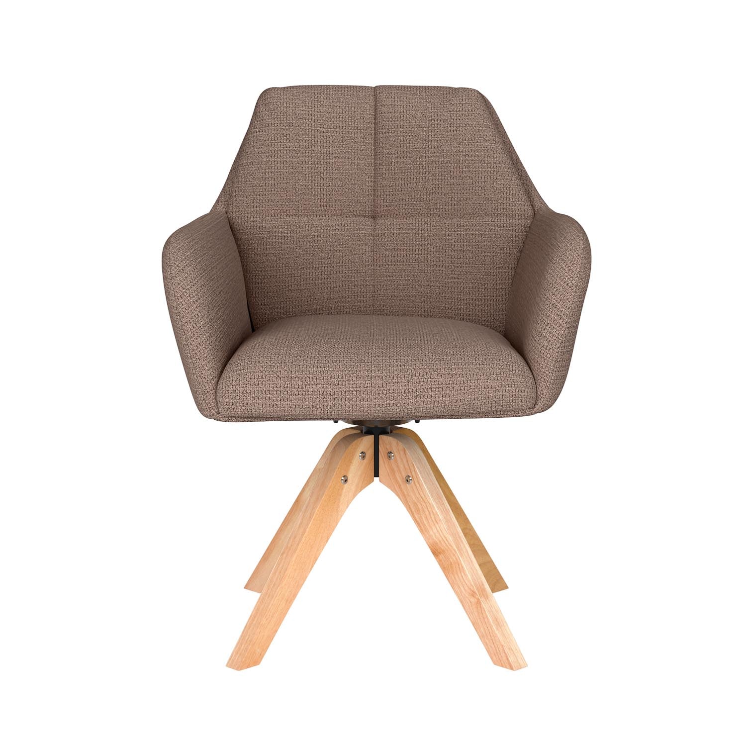 Stuhl Pete Wooden Swivel in Taupe präsentiert im Onlineshop von KAQTU Design AG. Stuhl ist von White Label Living