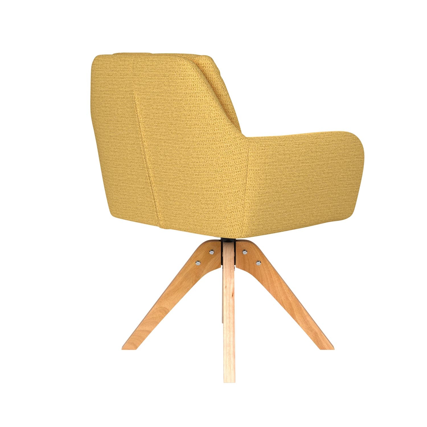 Stuhl Pete Wooden Swivel in Ochre präsentiert im Onlineshop von KAQTU Design AG. Stuhl ist von White Label Living