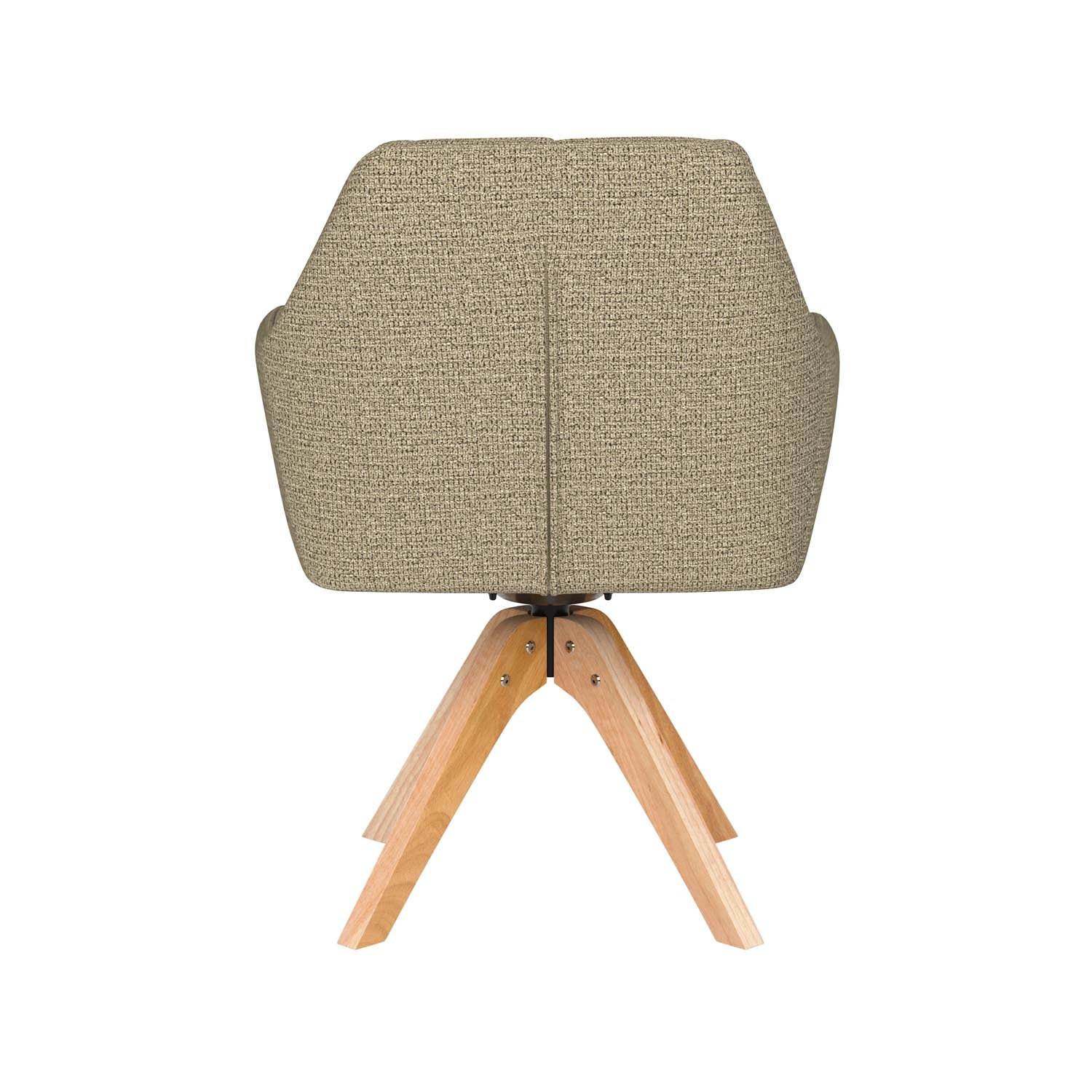 Stuhl Pete Wooden Swivel in Grün präsentiert im Onlineshop von KAQTU Design AG. Drehstuhl ist von White Label Living